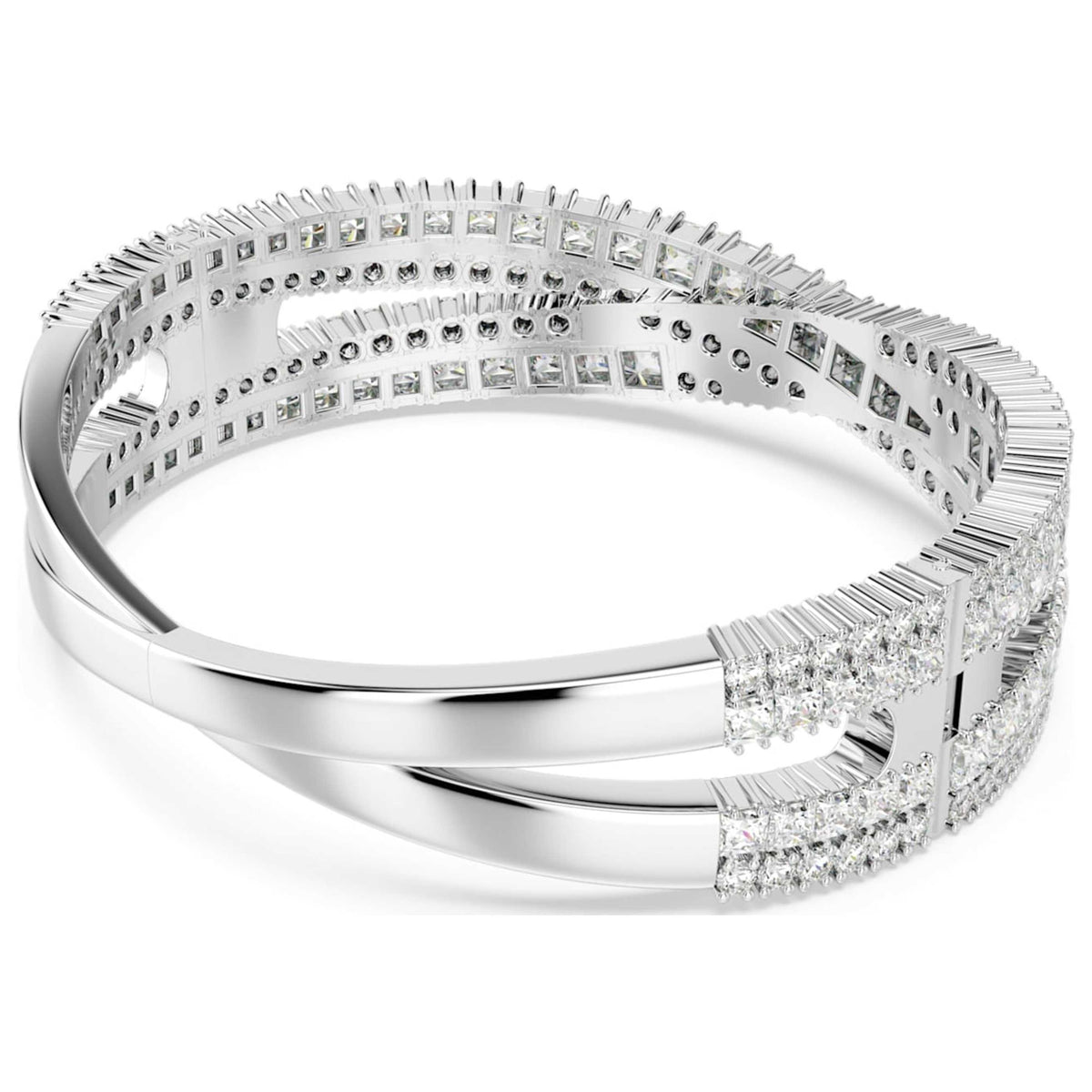 צמיד Hyperbola עם קריסטל לבן של Swarovski