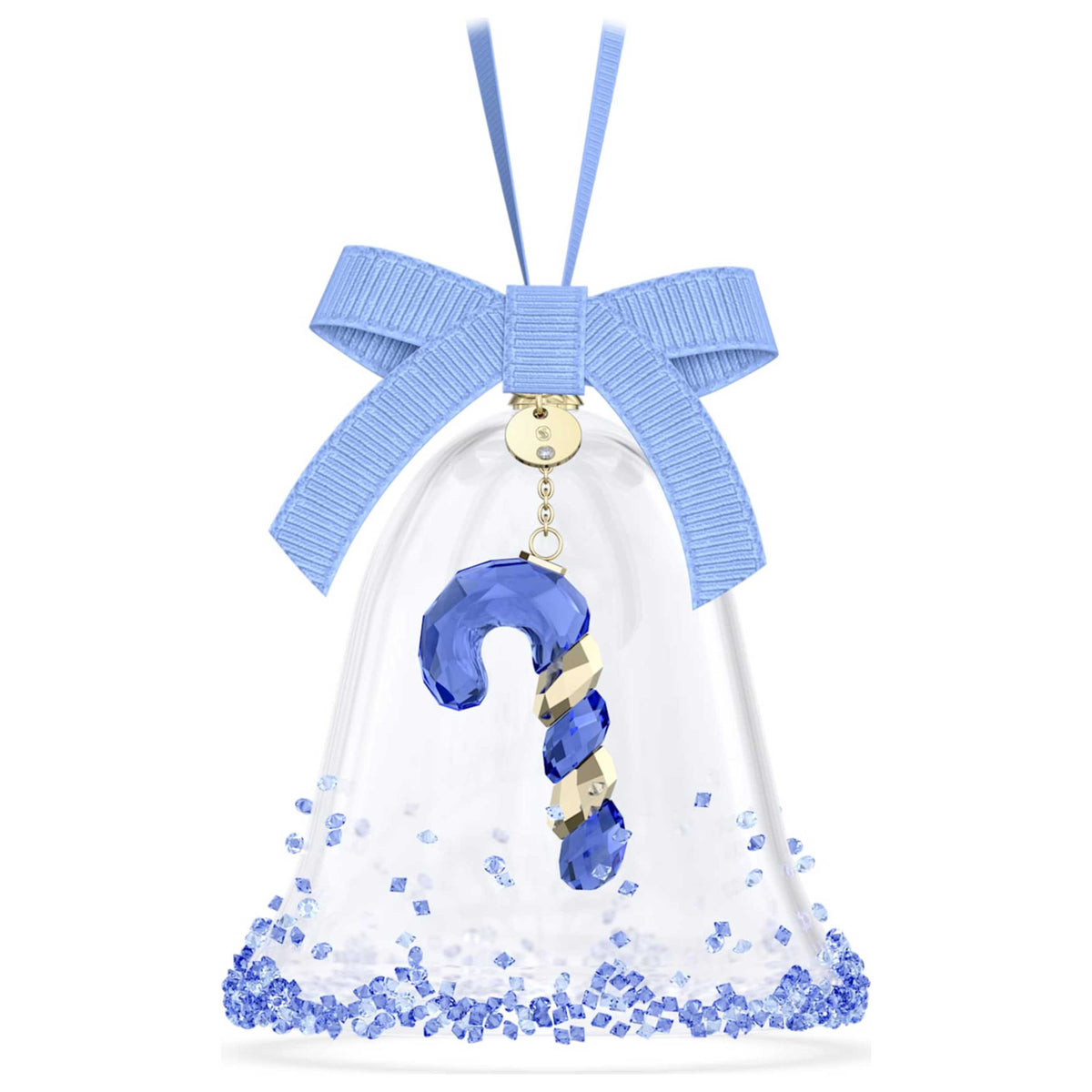 קישוט Holiday Cheers: Bell עם קריסטלים כחולים של Swarovski