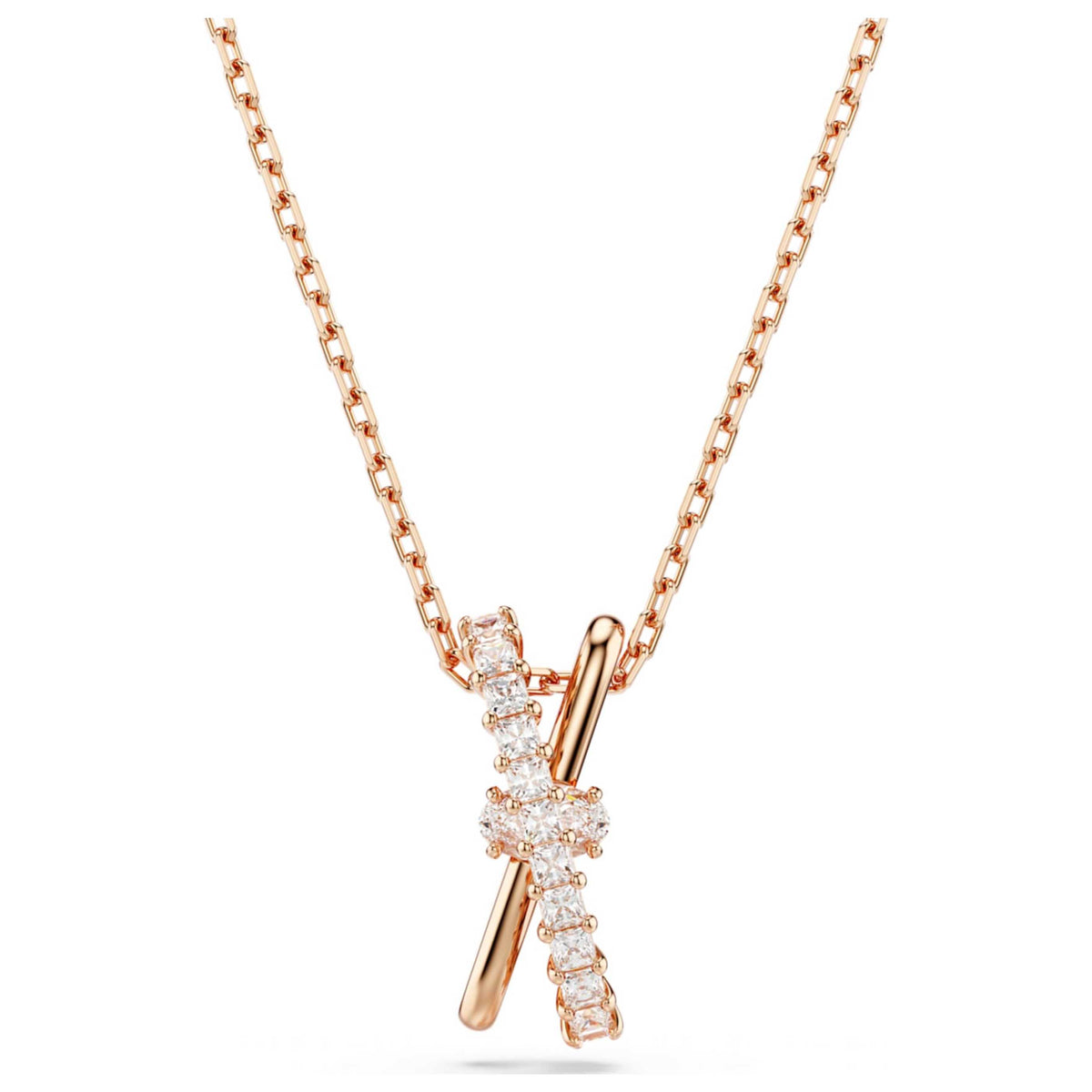 שרשרת Hyperbola עם קריסטלים לבנים של Swarovski