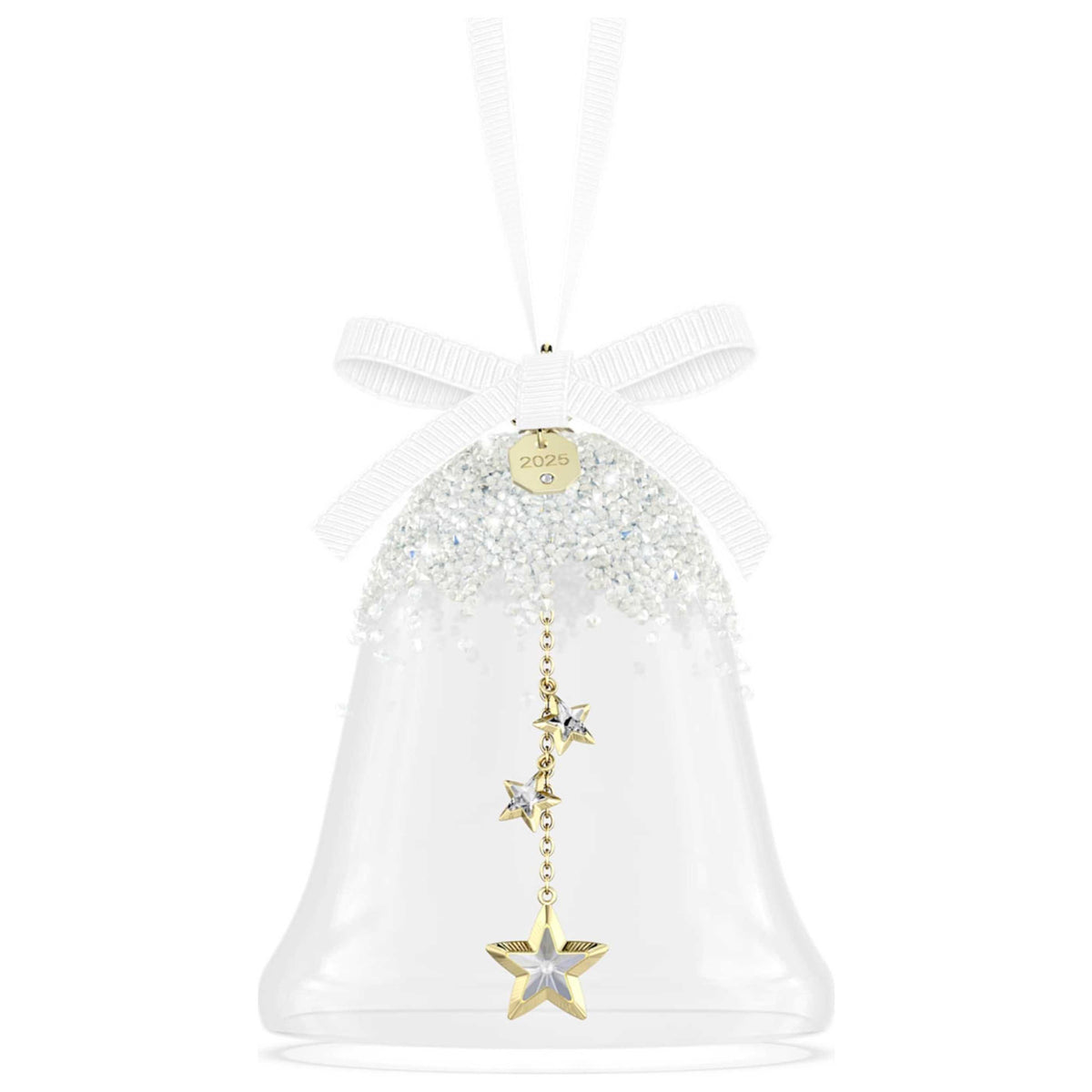 קישוט Annual Edition: 2025 Bell עם קריסטלים לבנים של Swarovski