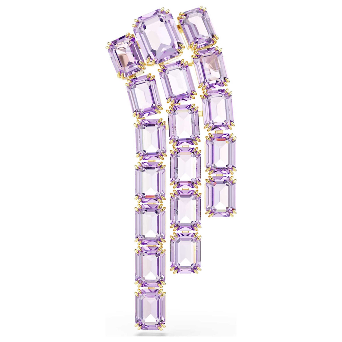 סיכת Millenia עם קריסטלים סגולים של Swarovski