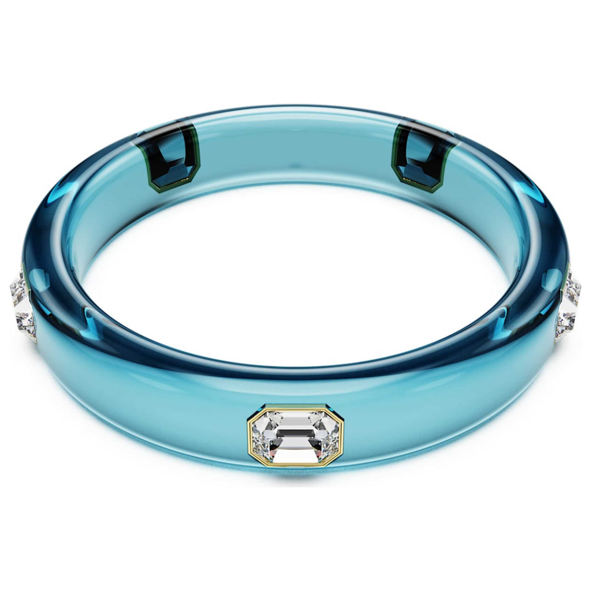 Swarovski Women's Dulcis White Crystal Blue Stainless Steel Bracelet 5714390