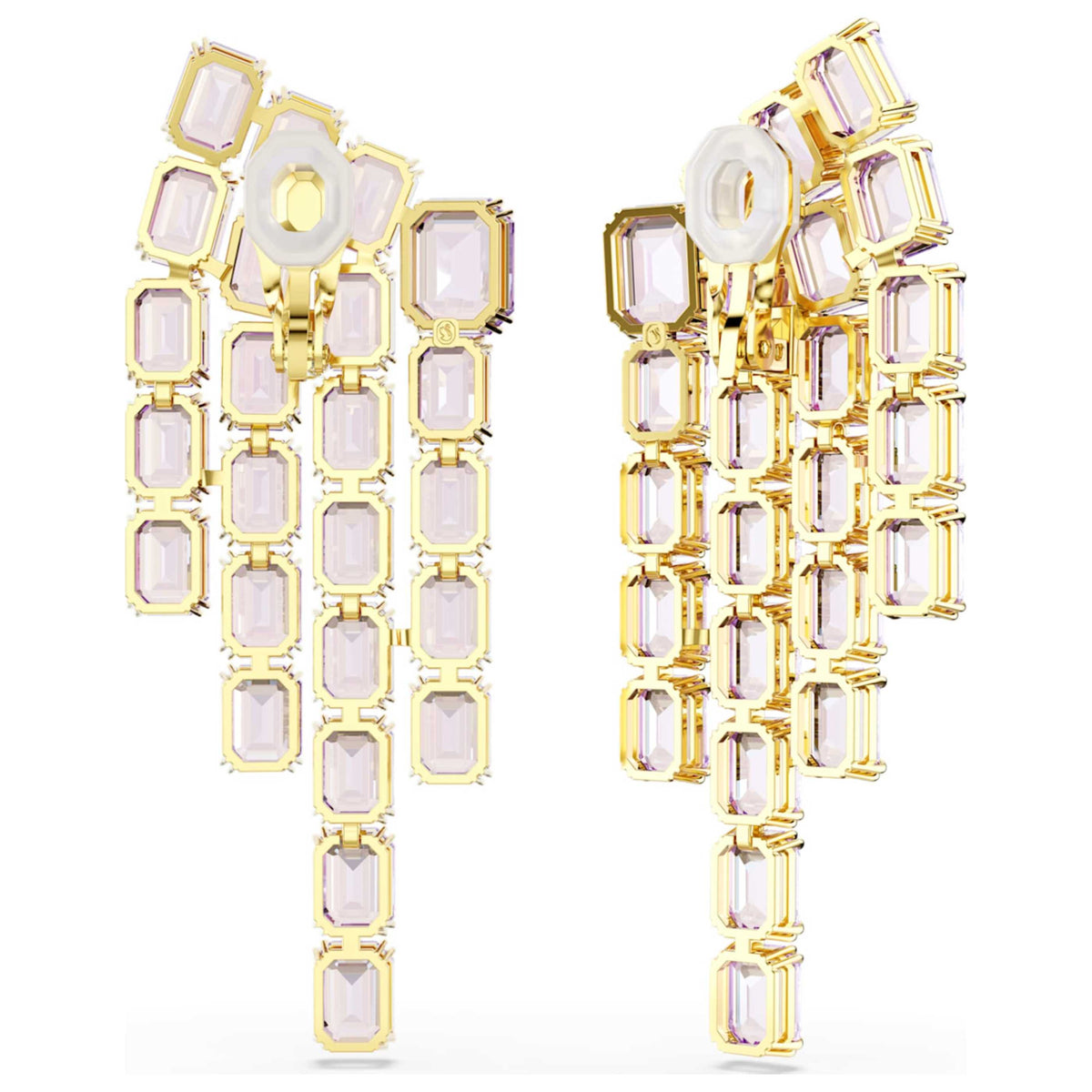 עגילי Millenia עם קריסטלים סגולים של Swarovski