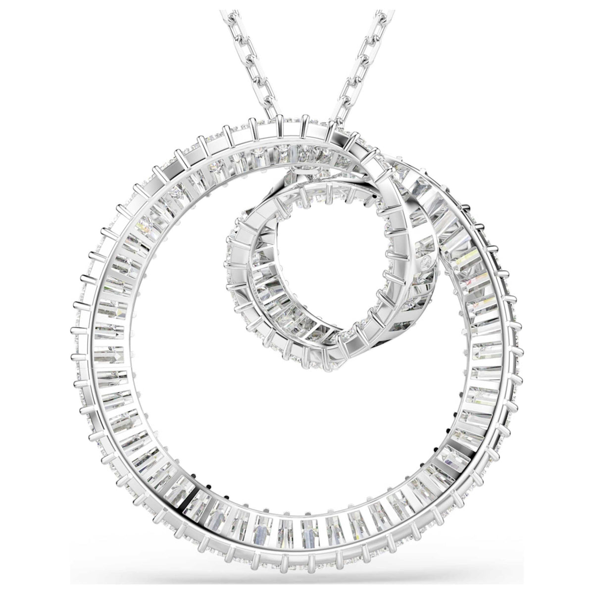 שרשרת Matrix עם קריסטלים לבנים של Swarovski