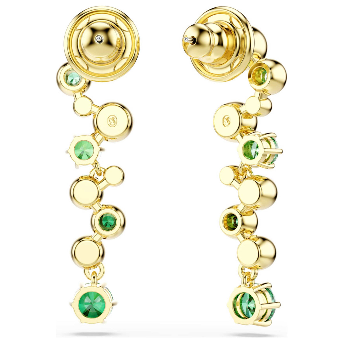 עגילי Constella עם קריסטלים ירוקים של Swarovski