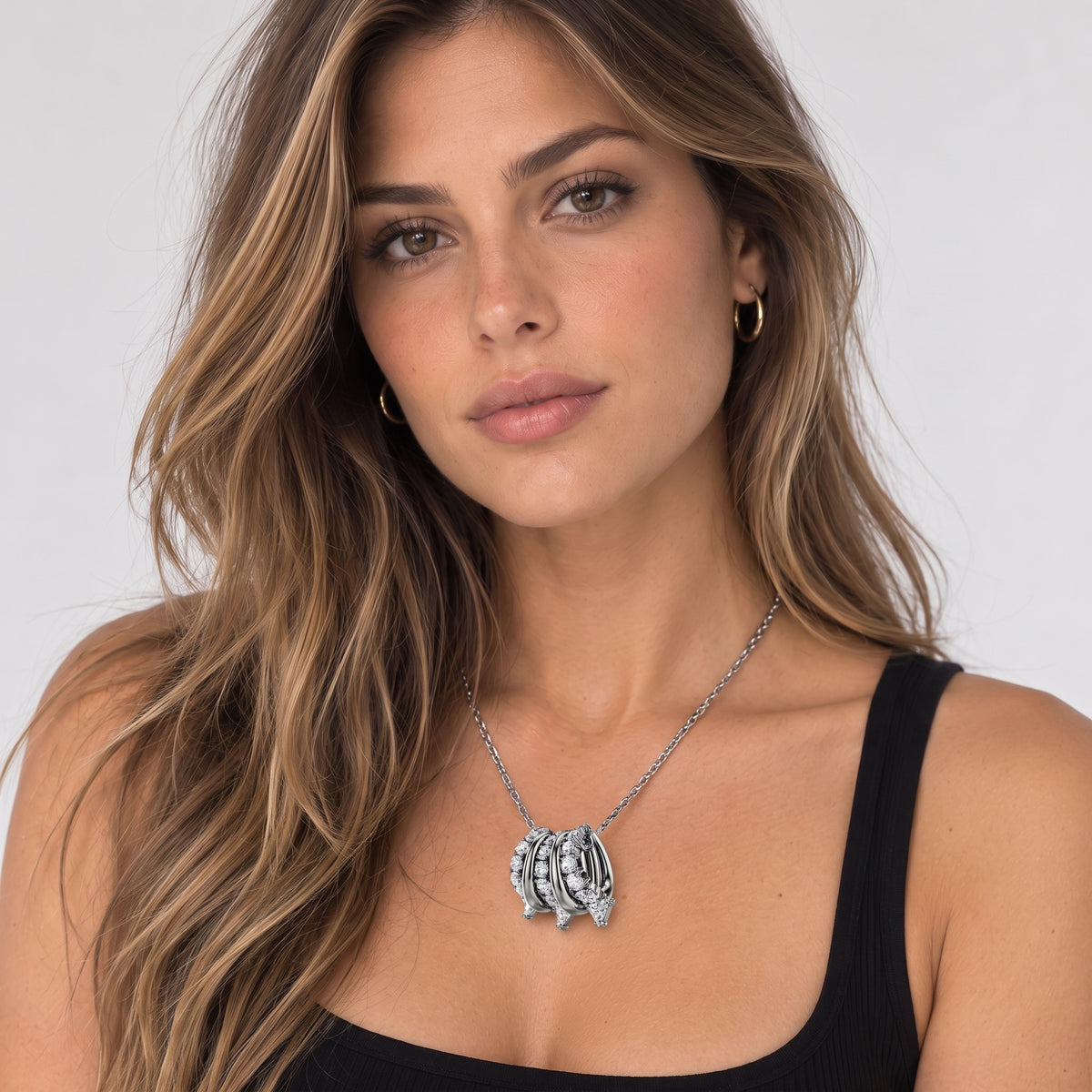 שרשרת Sublima עם קריסטל לבן של Swarovski