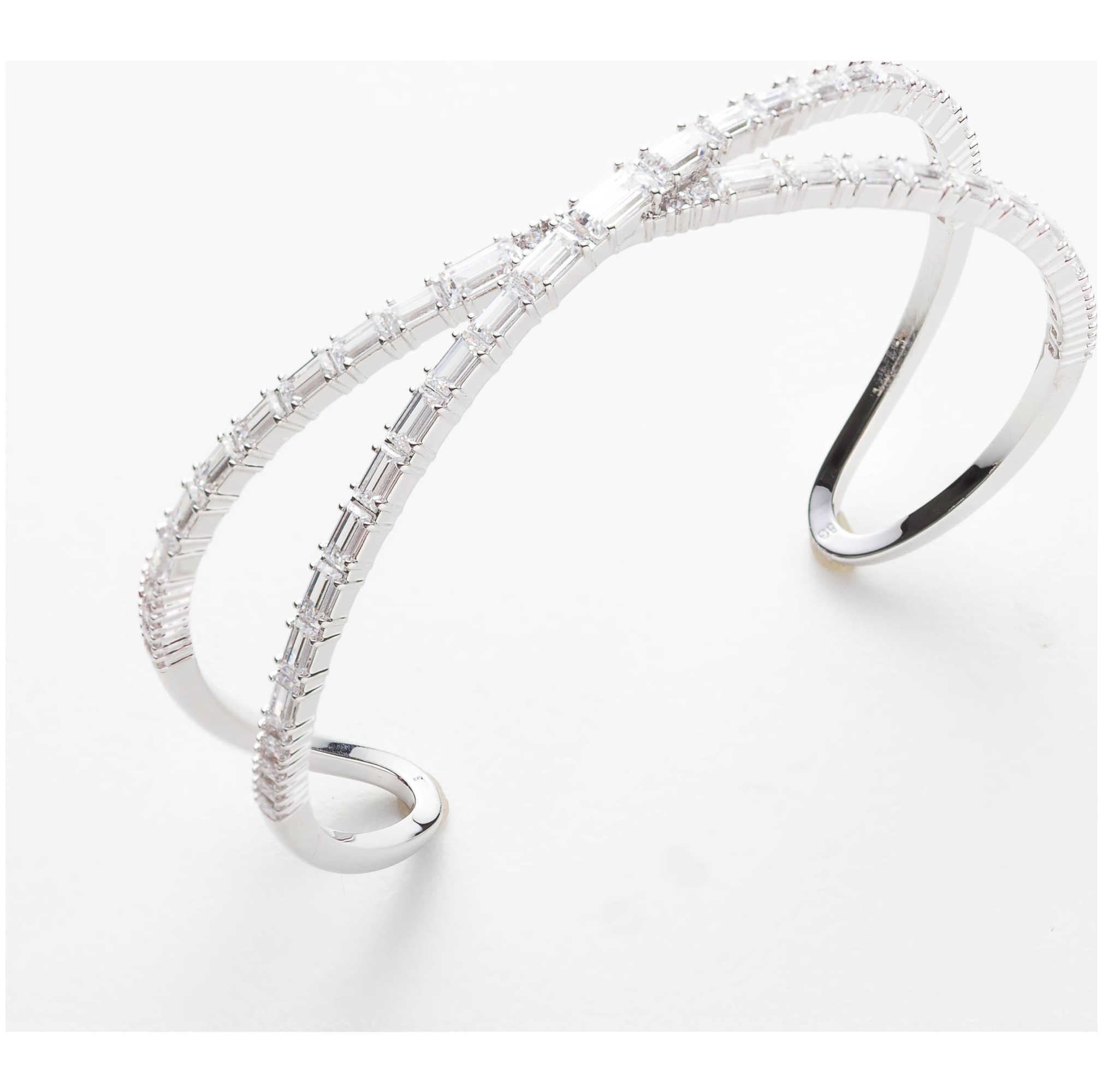 צמיד Hyperbola עם קריסטל לבן של Swarovski