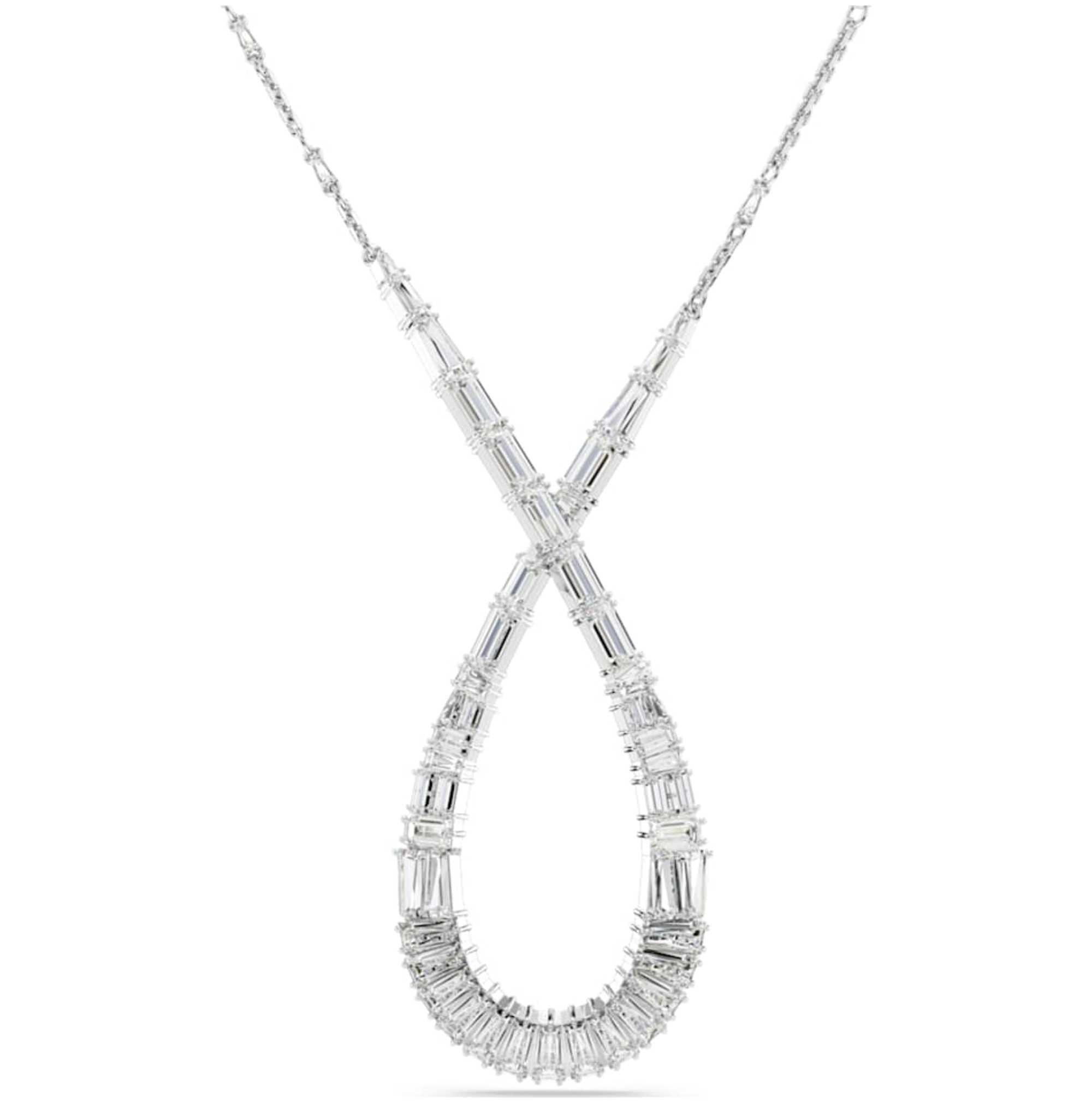 שרשרת Hyperbola עם קריסטל לבן של Swarovski