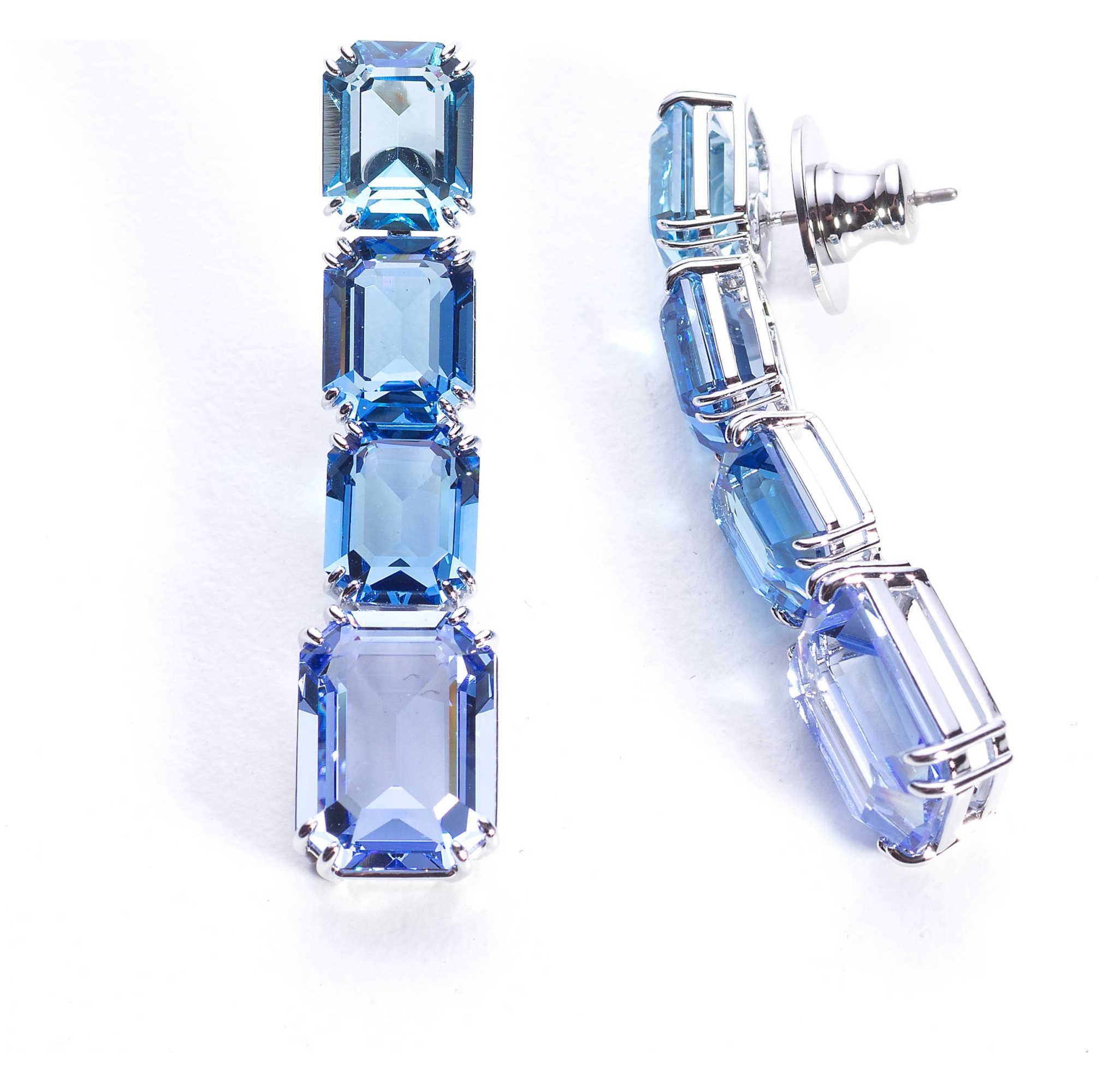עגילים Millenia עם קריסטל כחול של Swarovski