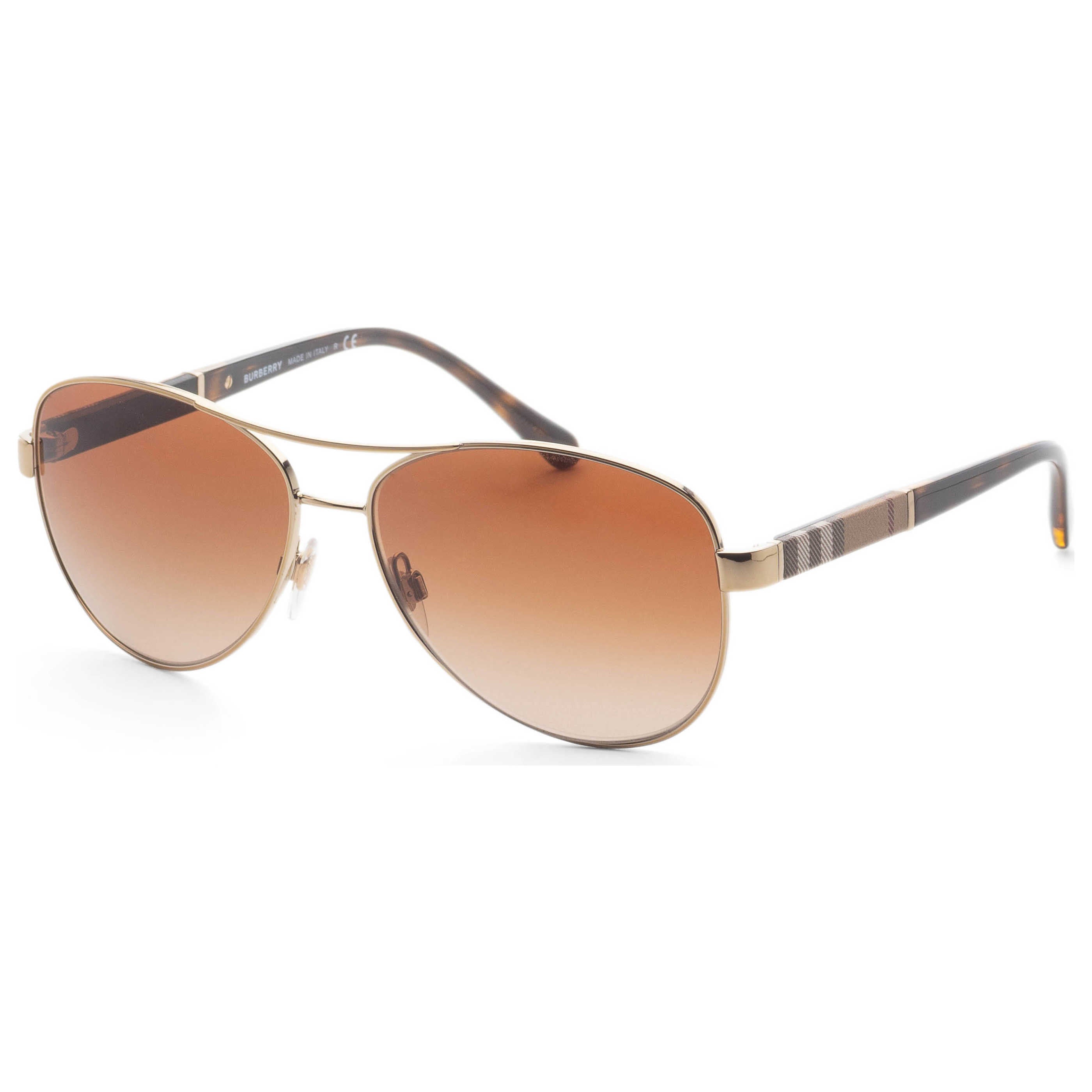 משקפי שמש Burberry דגם Be3080 לנשים 59 מ״מ בצבע Light זהב