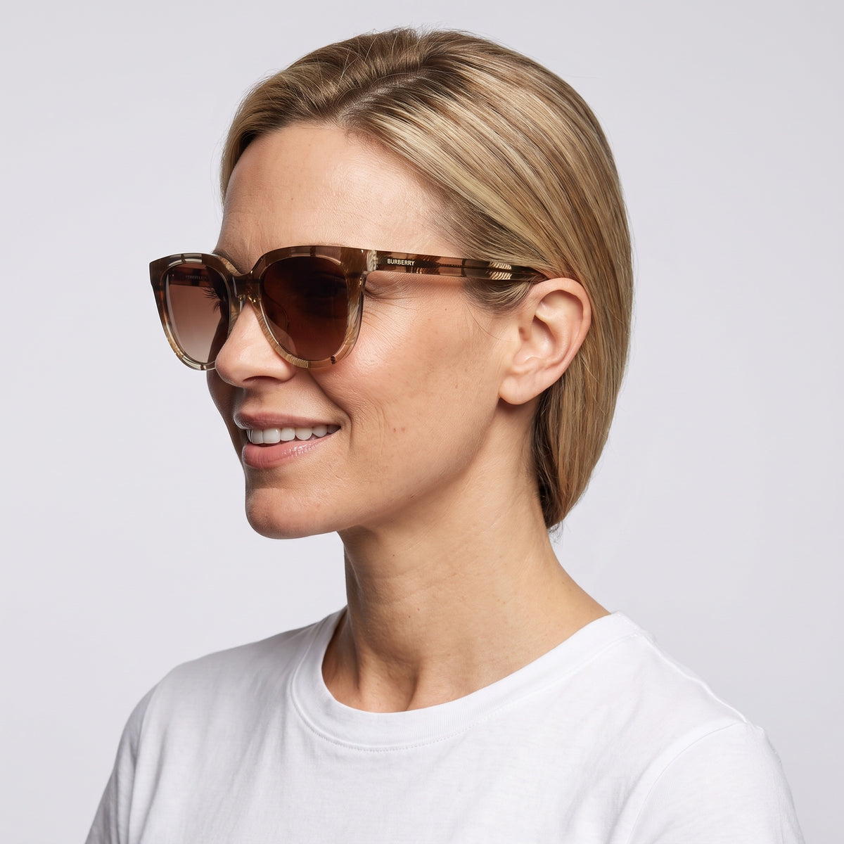 Burberry Women's 53mm Checker Sand Gradient Sunglasses BE4469F-420113-53
