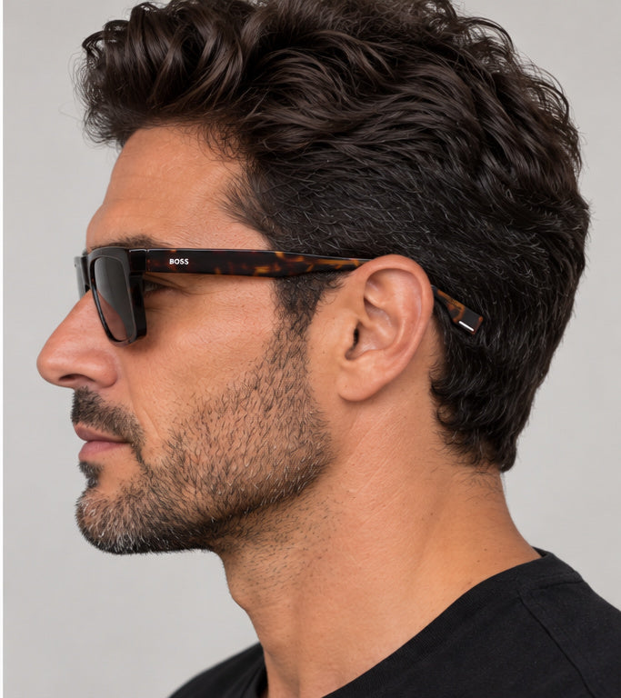 משקפי שמש Hugo Boss לגברים 59 מ״מ בצבע הוואנה