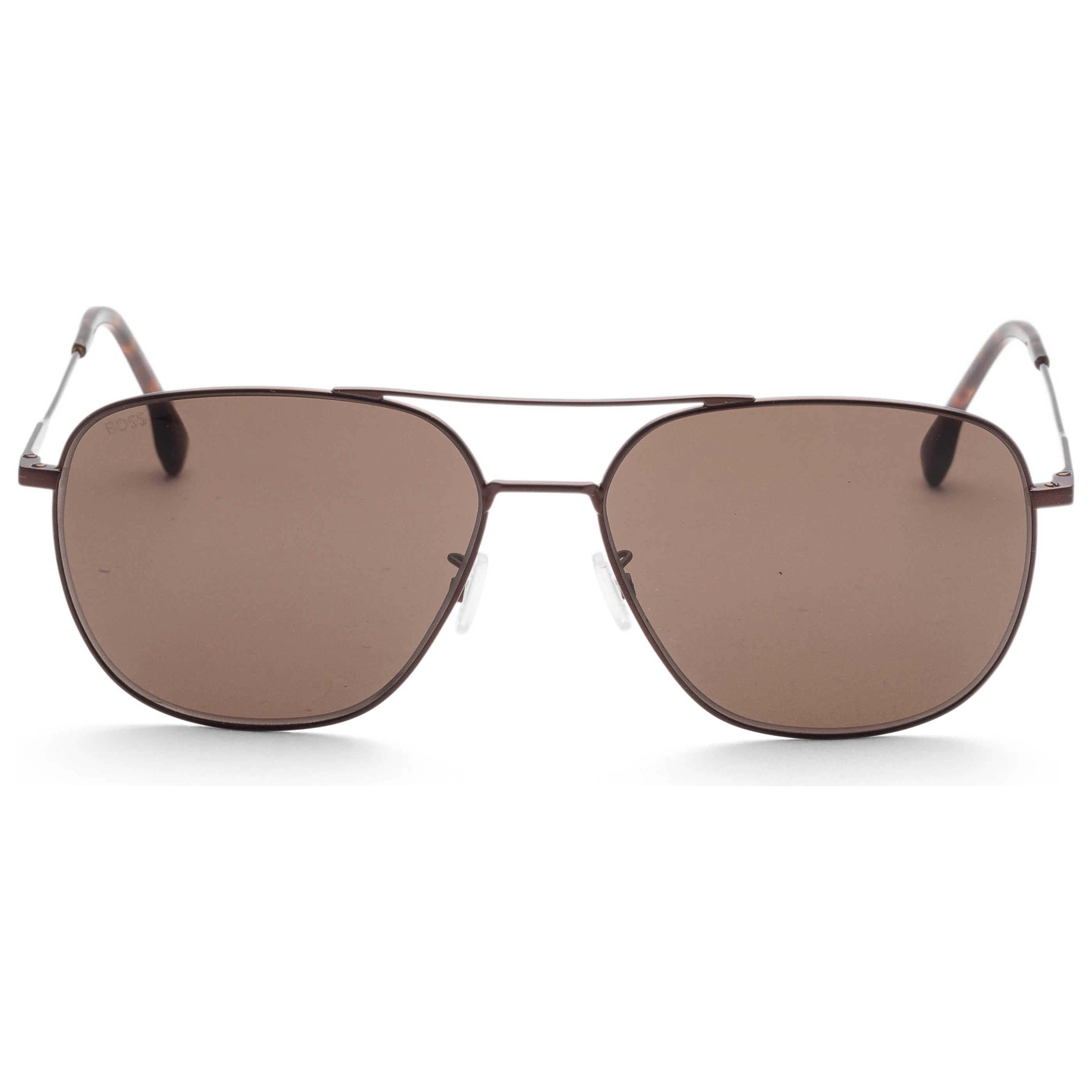 משקפי שמש Hugo Boss דגם Boss1557 לגברים 62 מ״מ בצבע חום מט רותניום כהה