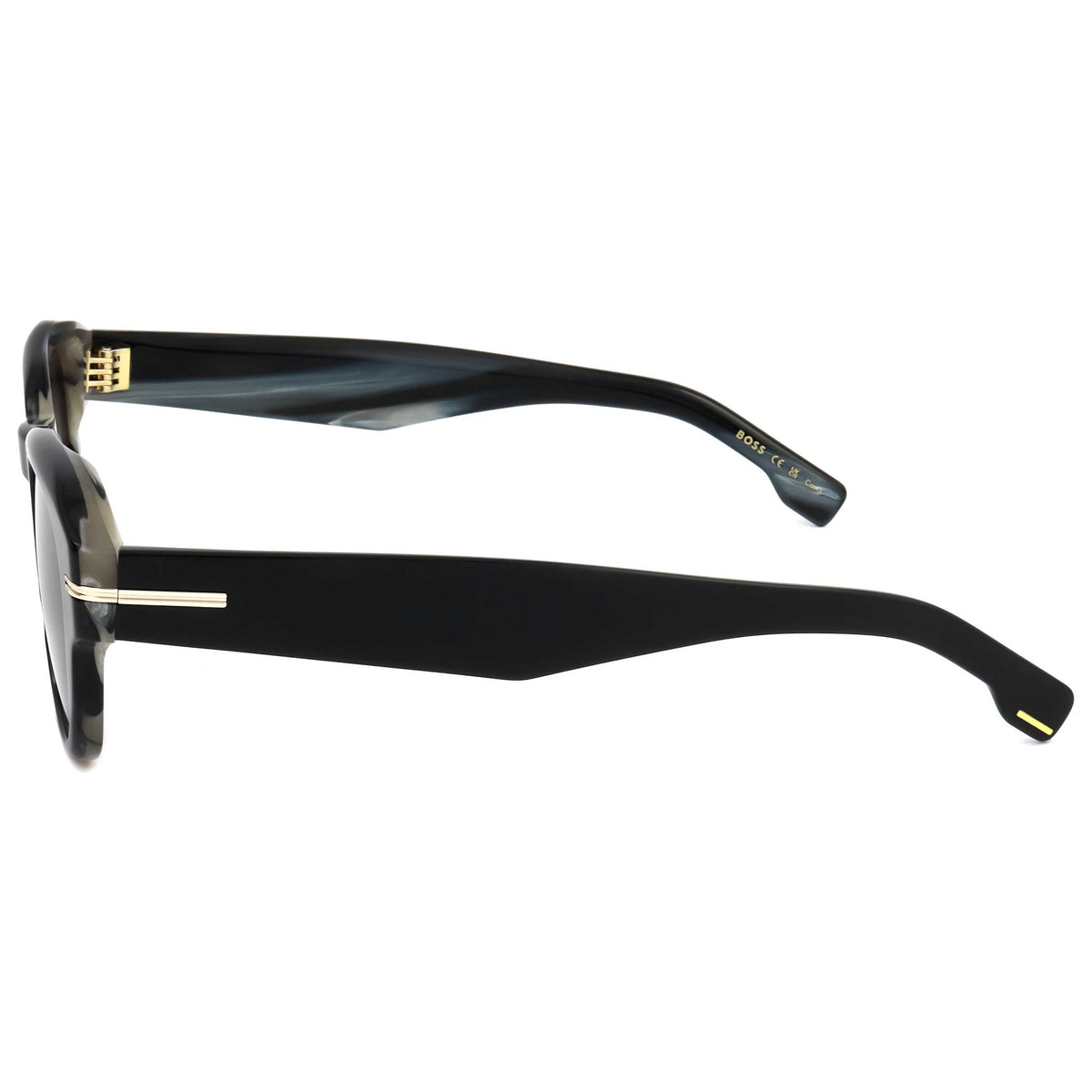 משקפי שמש Hugo Boss דגם BOSS1717-S-QF6-48 לגברים 48 מ״מ בצבע Black Striped