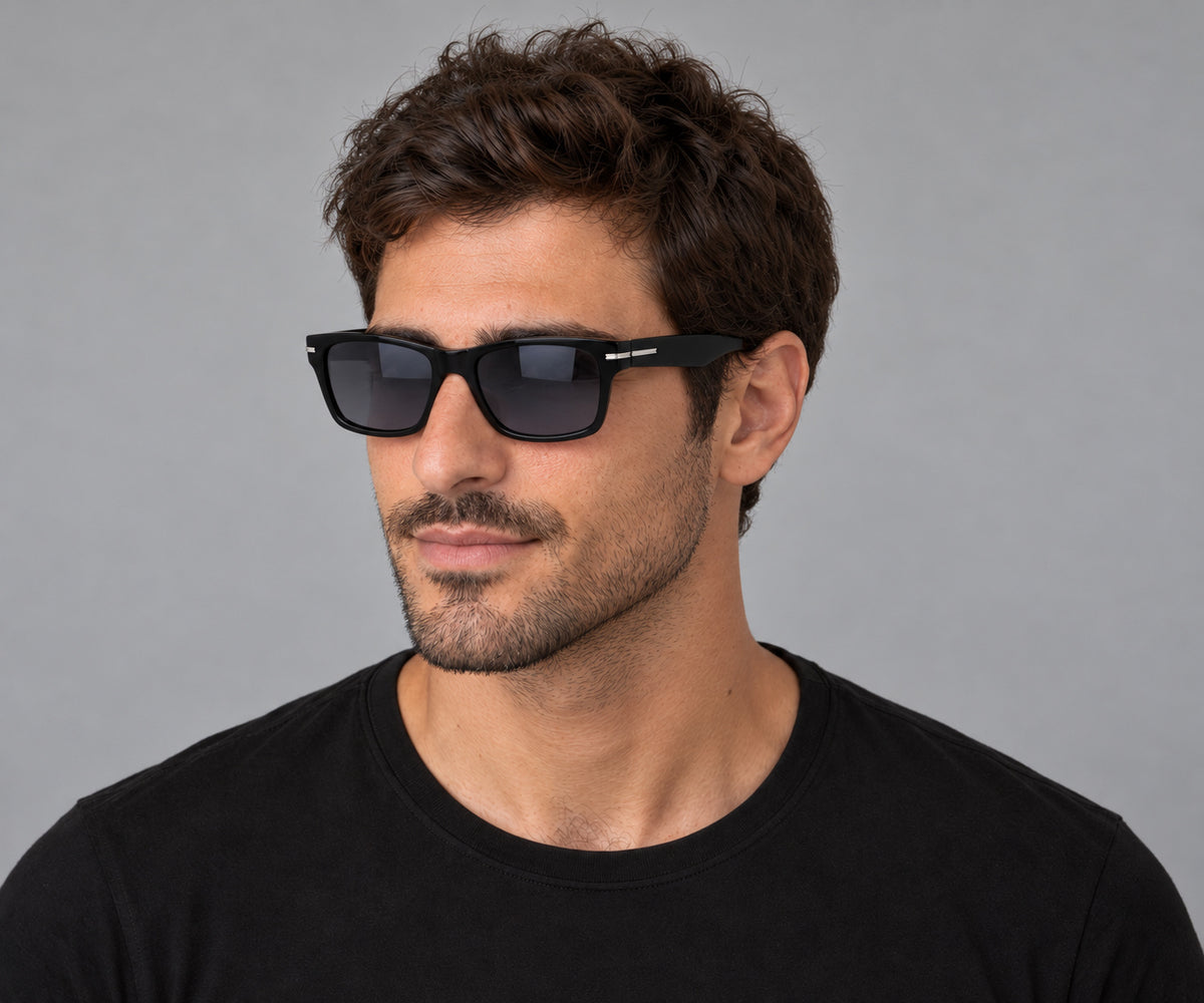 משקפי שמש Hugo Boss דגם BOSS1739-F-SK-807-56 לגברים 56 מ״מ בצבע שחור