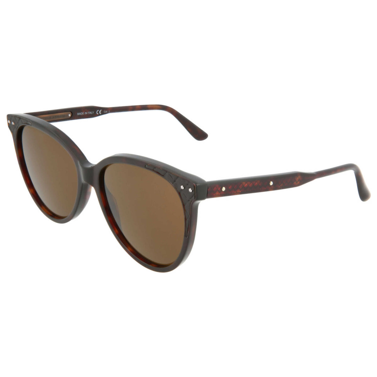 משקפי שמש Bottega Veneta דגם Bv0119S לנשים 55 מ״מ בצבע מבריק הוואנה כהה