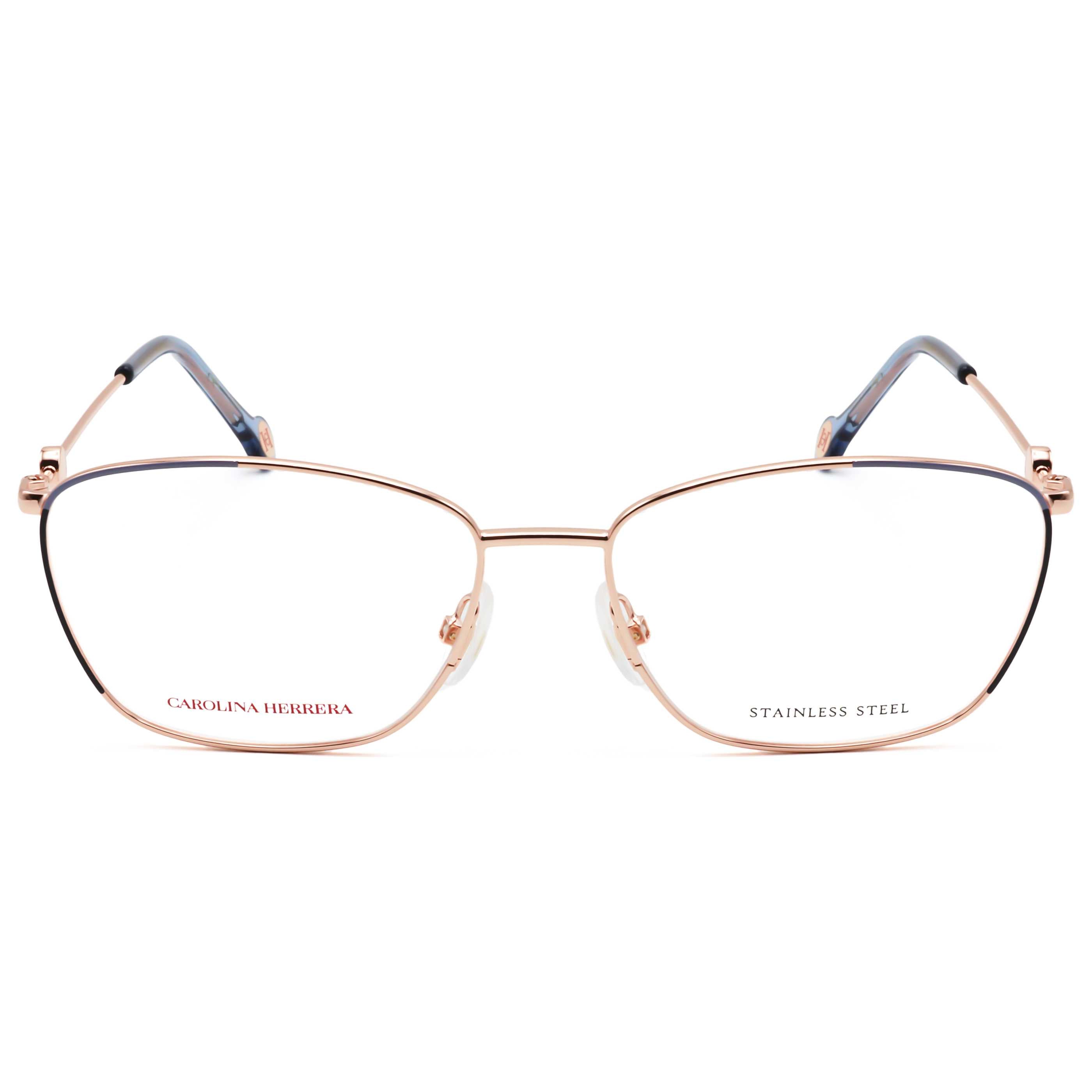 משקפי ראייה Carolina Herrera דגם Ch0060 לנשים 57 מ״מ בצבע זהב כחול