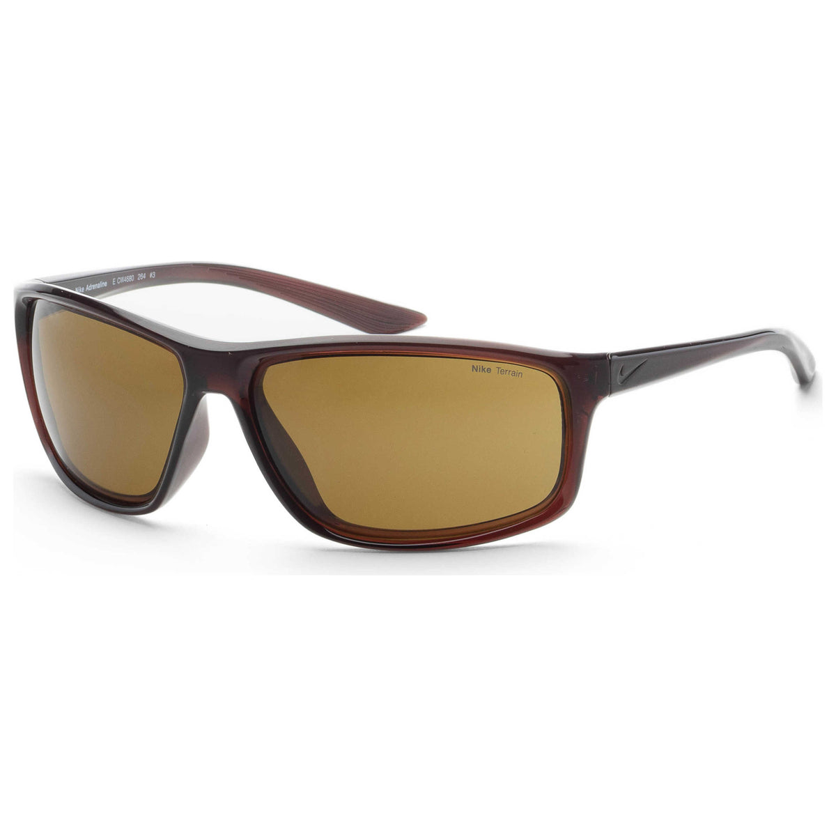 Nike Men's Adrenaline 66mm Basalt Brown Sunglasses CW4680-264-66