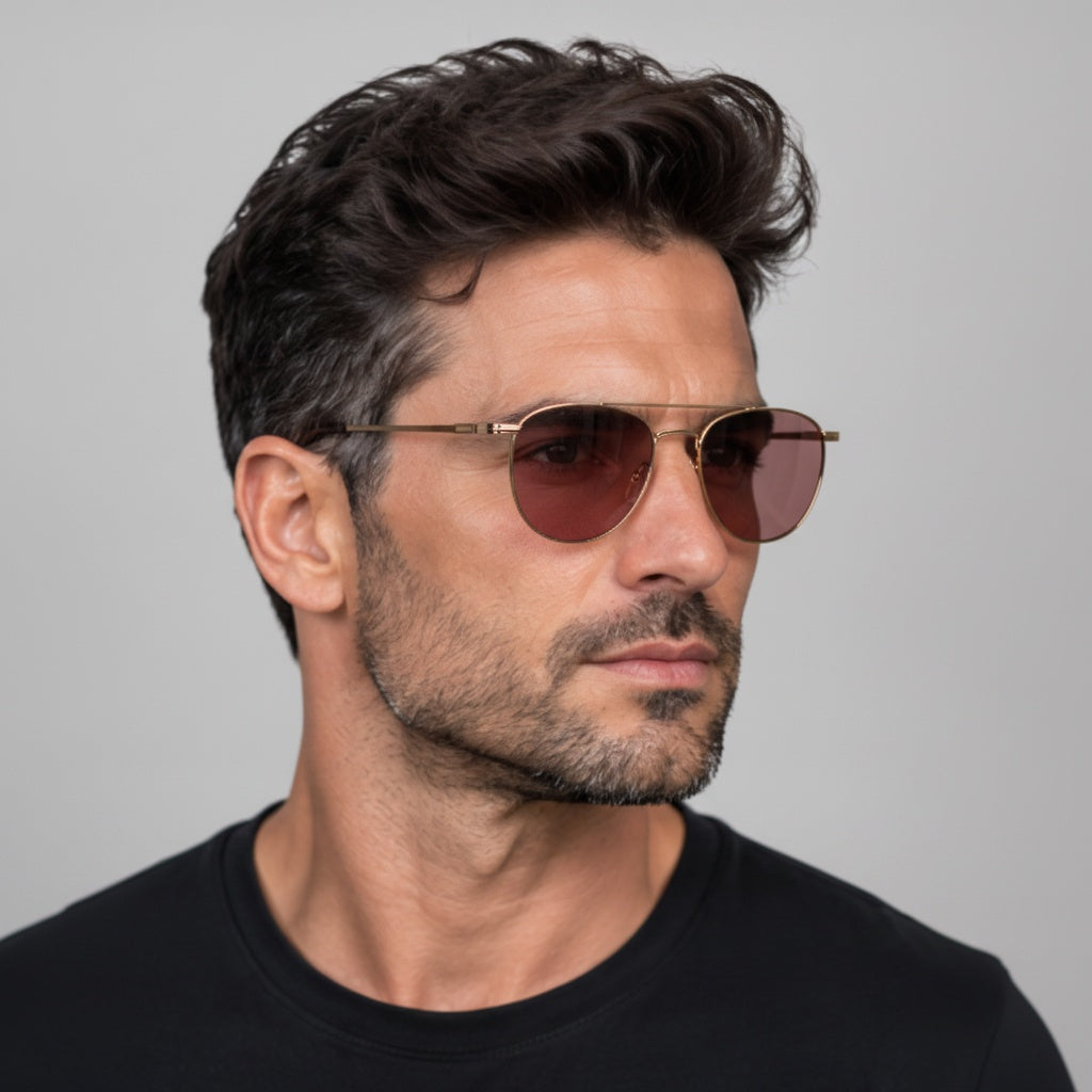 Dita Lancier Unisex 61 mm Sunglasses Gold Sand Copperhead Polarized DLS418-A-01