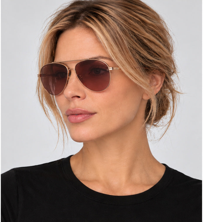 Dita Lancier Unisex 61 mm Sunglasses Gold Sand Copperhead Polarized DLS418-A-01