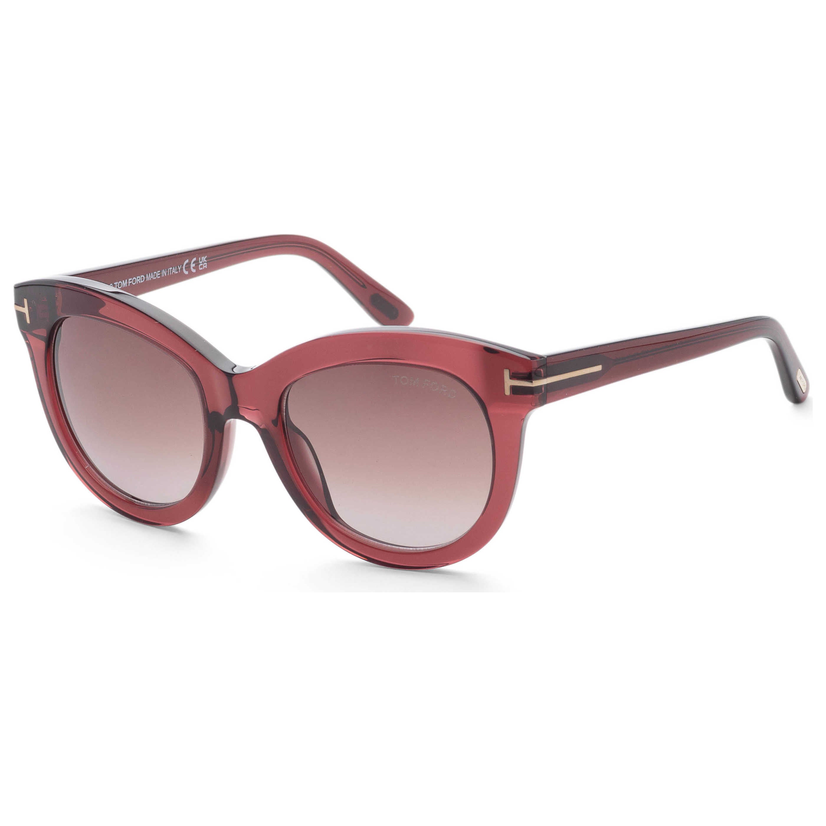 משקפי שמש Tom Ford דגם Odette לנשים 53 מ״מ בצבע מבריק בורדו