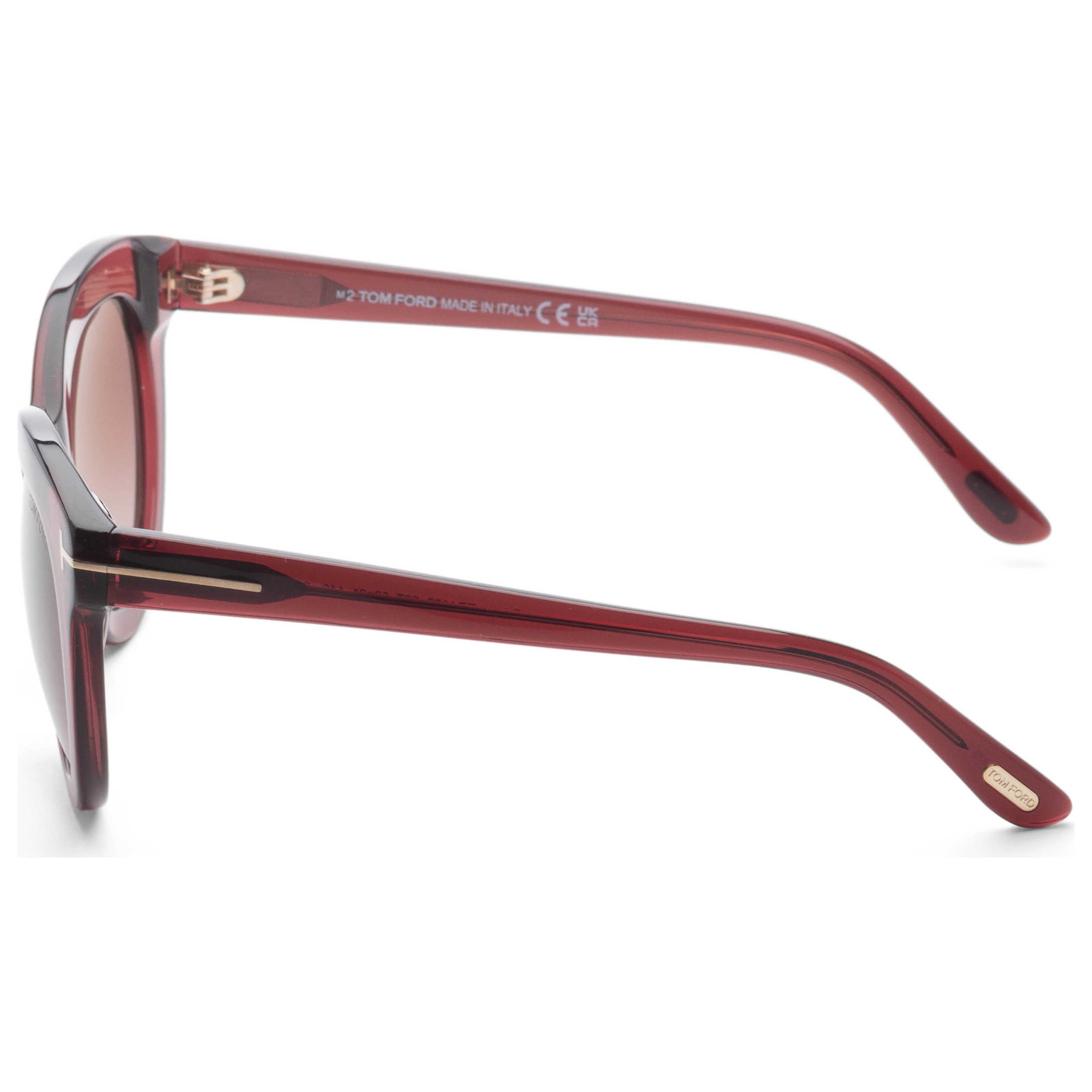 משקפי שמש Tom Ford דגם Odette לנשים 53 מ״מ בצבע מבריק בורדו
