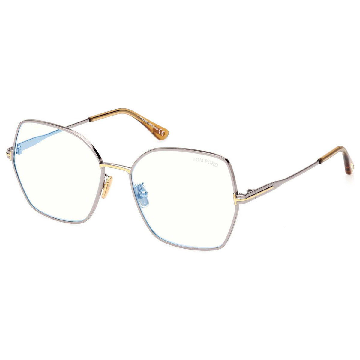 Tom Ford Women's 56mm Shiny Light Ruthenium Eyeglasses FT5876-B-014-56