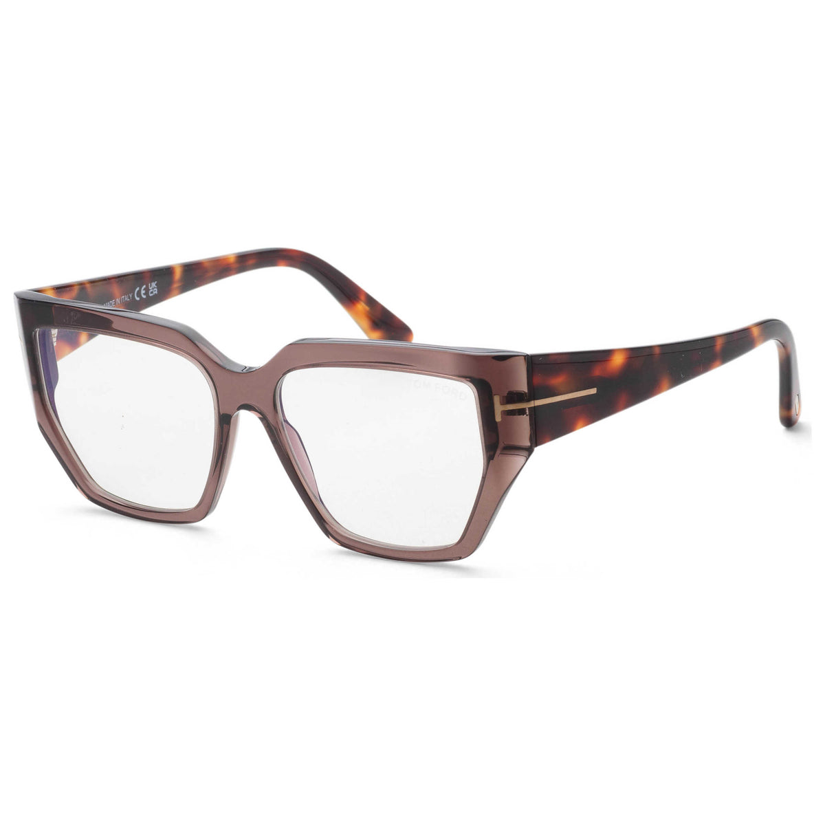 משקפי ראייה Tom Ford דגם FT5951-B-048-54 לנשים 54 מ״מ בצבע Shiny Dark Brown