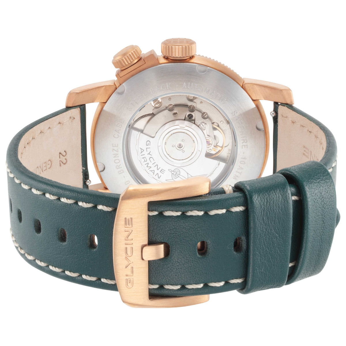 שעון Glycine דגם Airman Contemporary Bronze Gmt לגברים 44 מ״מ אוטומטי
