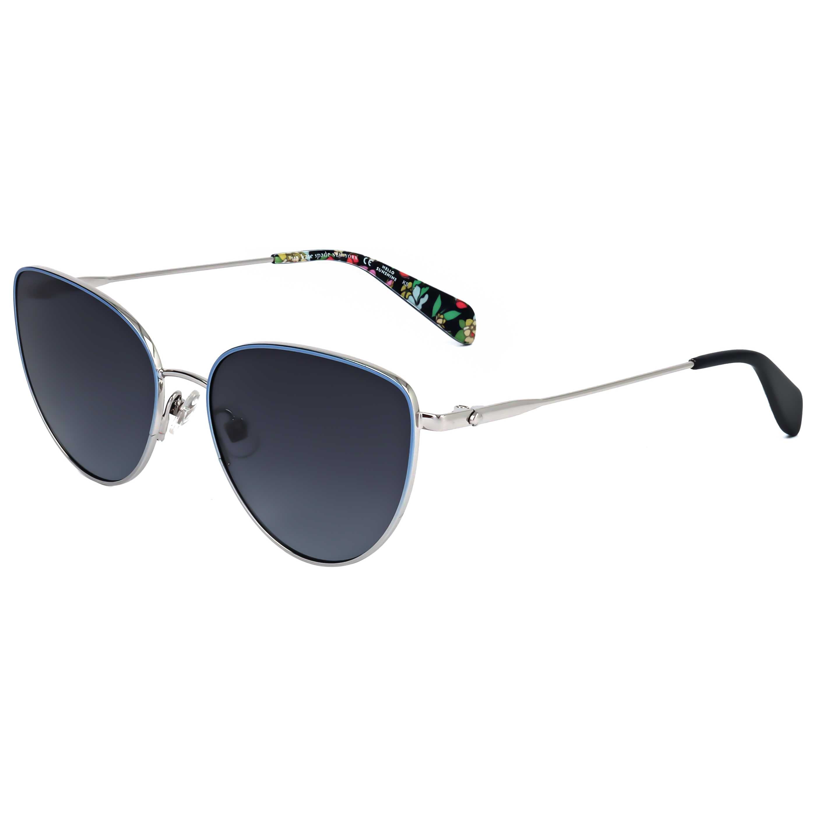 משקפי שמש Kate Spade דגם Hailey לנשים 55 מ״מ בצבע Palladium כחול
