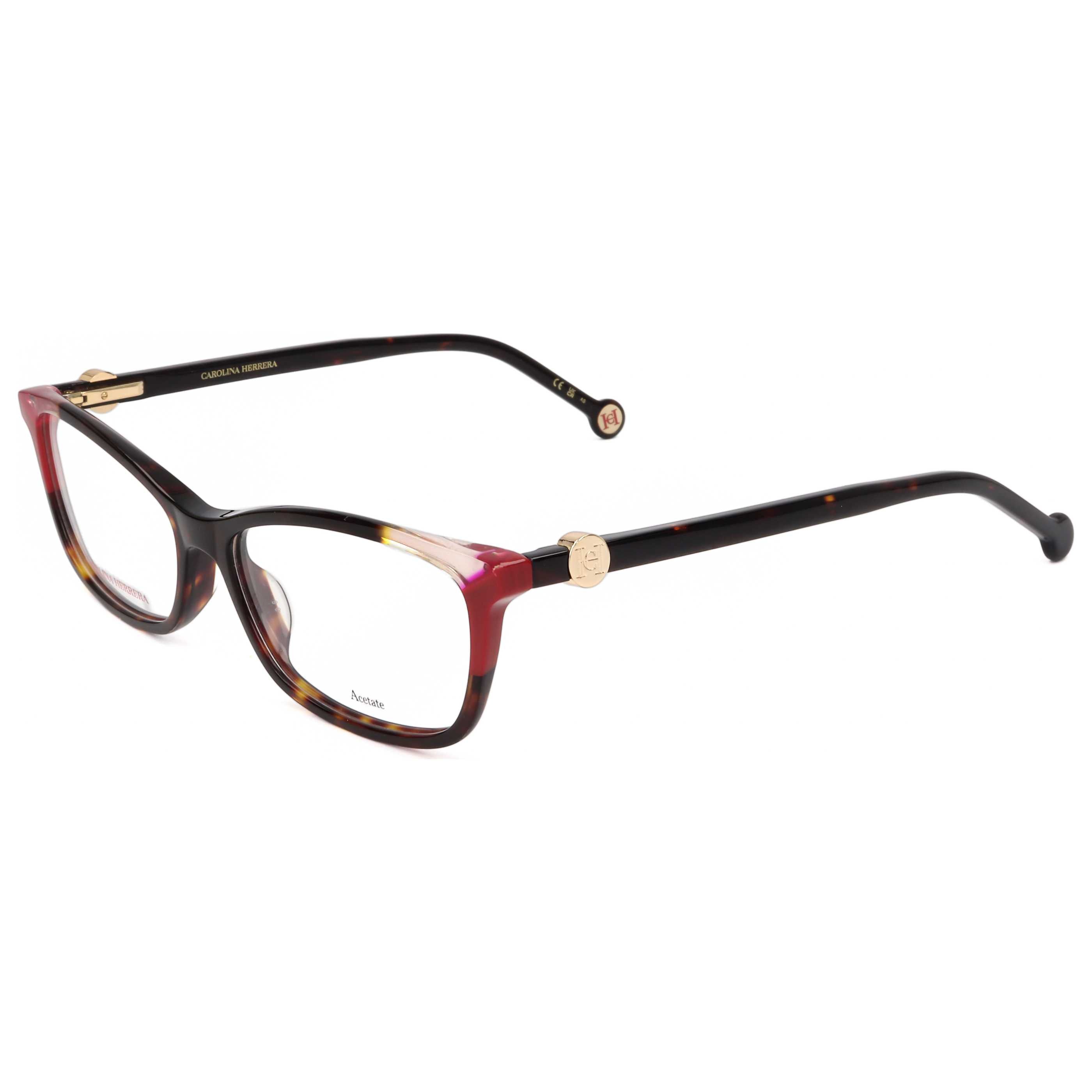 משקפי ראייה Carolina Herrera דגם Her0114 לנשים 54 מ״מ בצבע הוואנה אדום