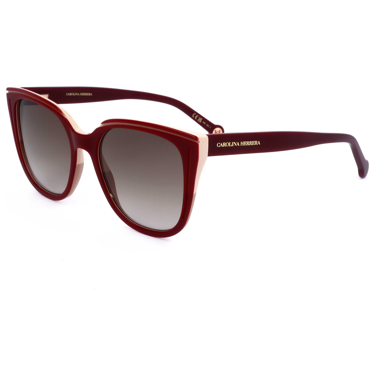 משקפי שמש Carolina Herrera דגם HER0144-S-R9S-53 לנשים 53 מ״מ בצבע Burgundy Beige