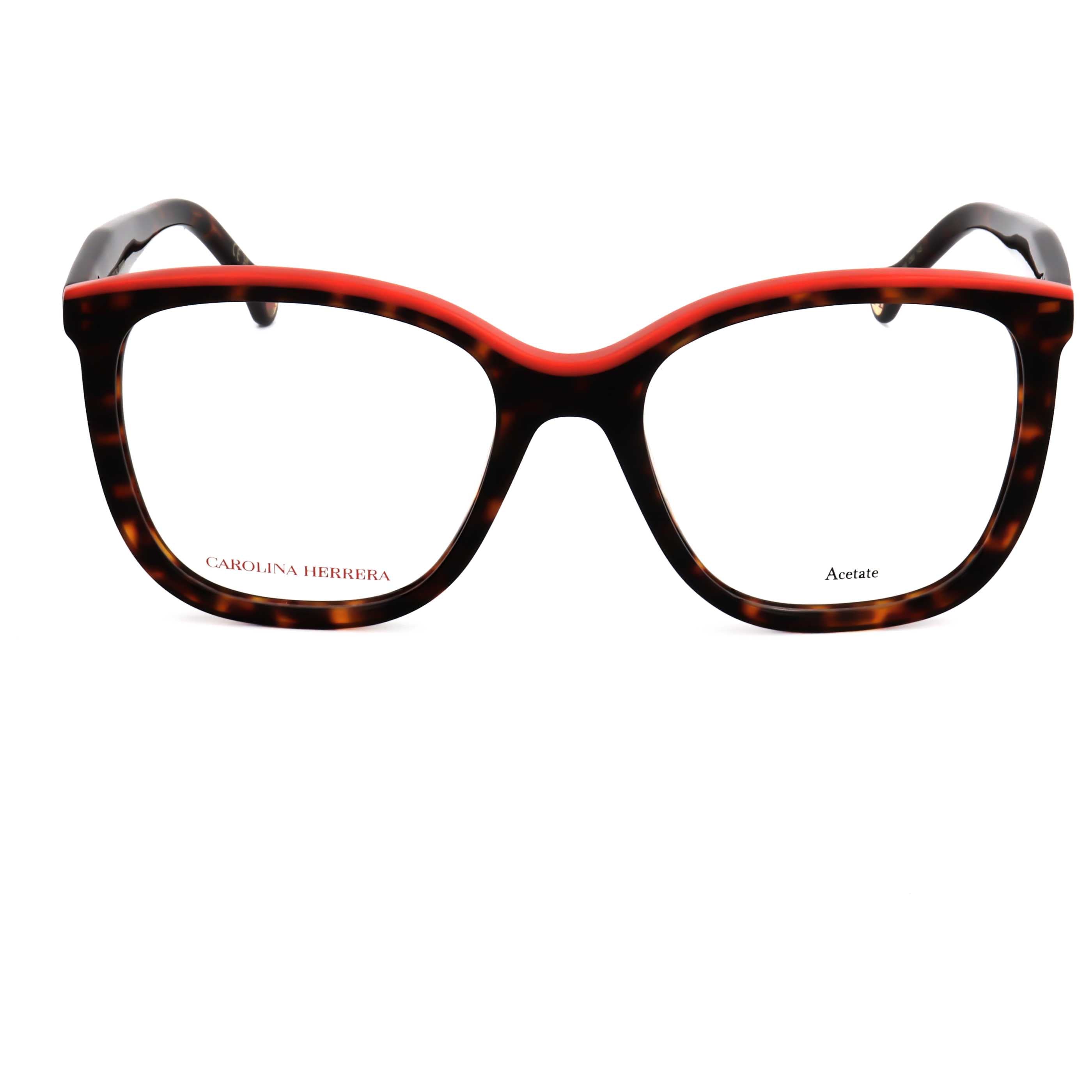 משקפי ראייה Carolina Herrera דגם Her0146 לנשים 52 מ״מ בצבע הוואנה אדום