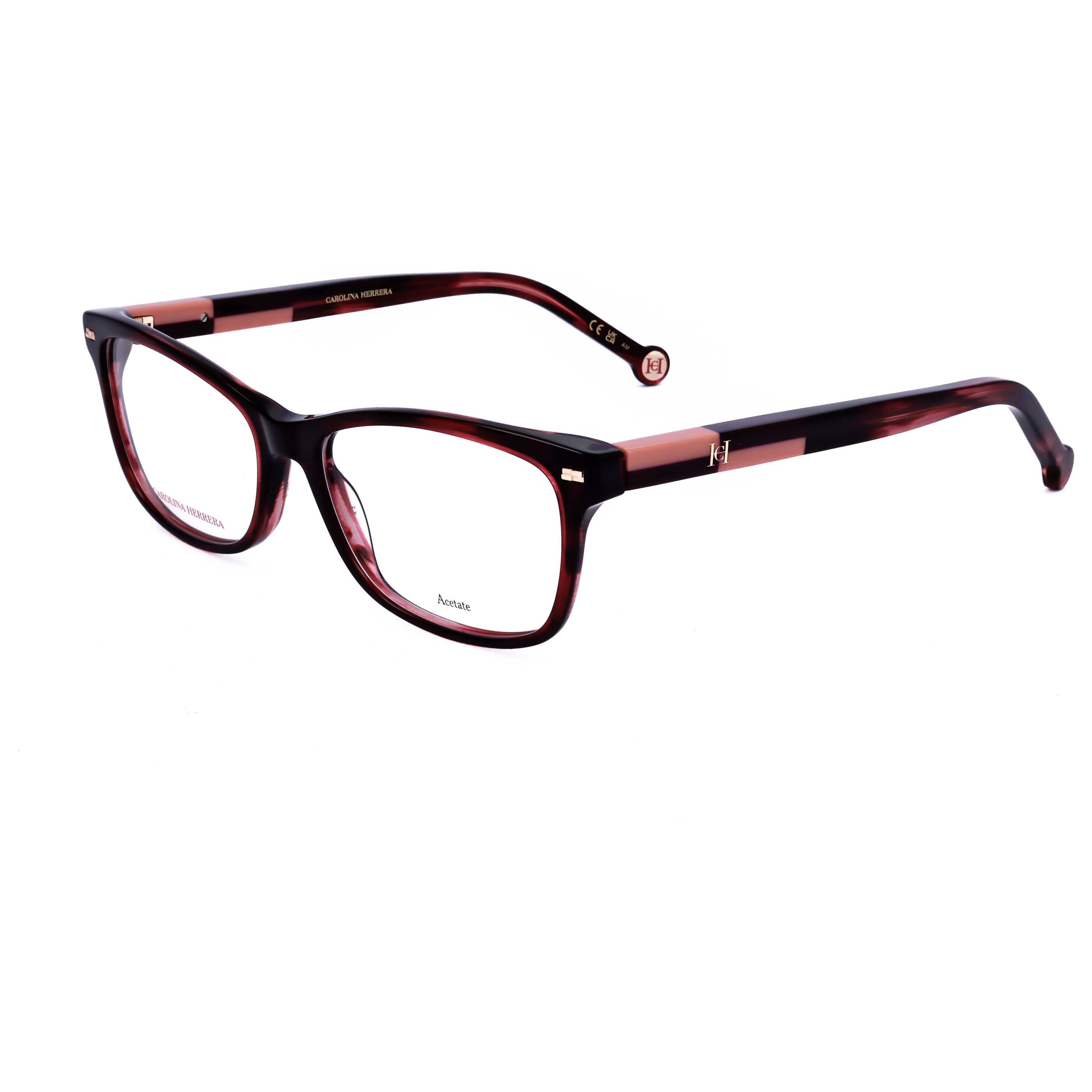 משקפי ראייה Carolina Herrera דגם Her0160 לנשים 54 מ״מ בצבע בורדו Horn