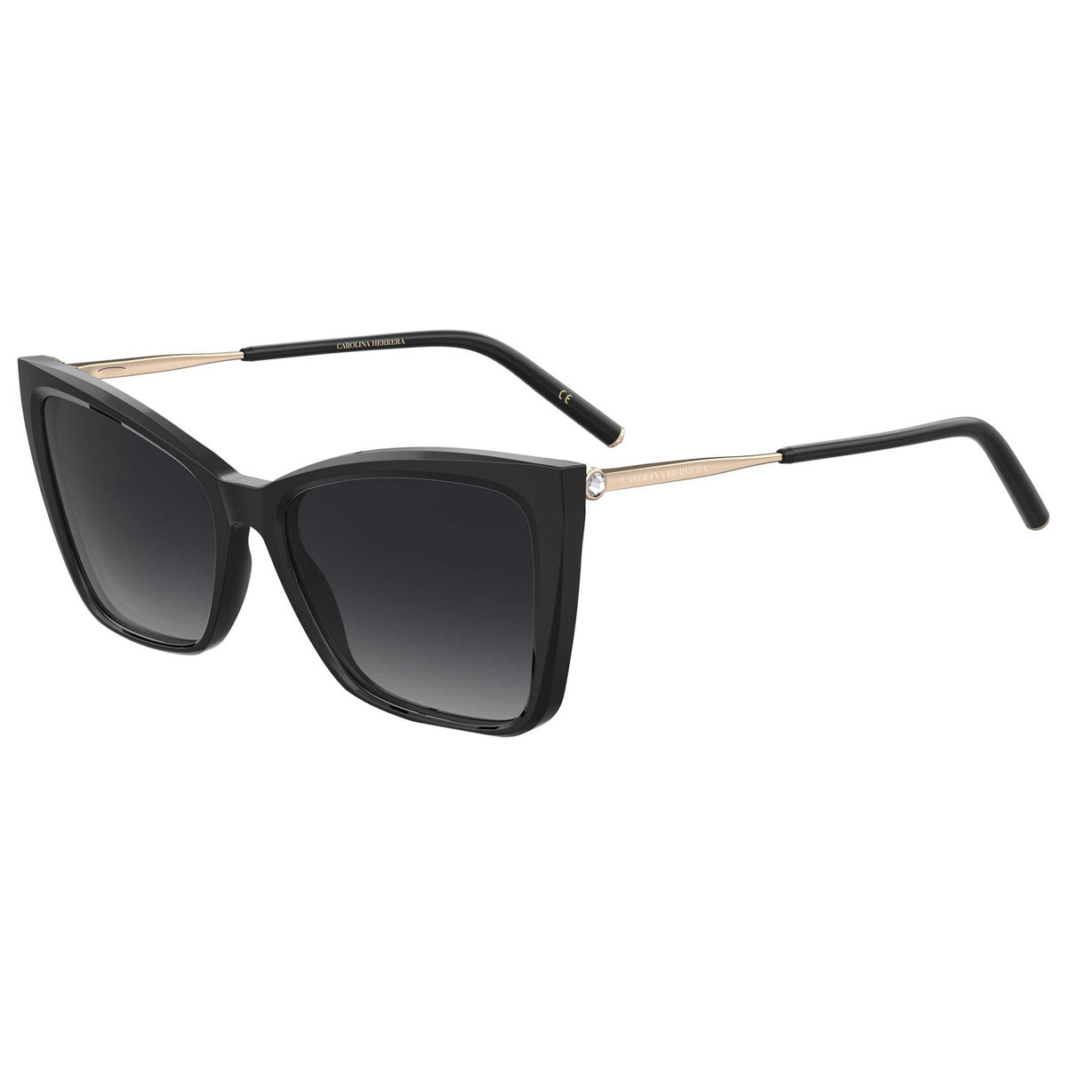משקפי שמש Carolina Herrera דגם HER0180-S-2M2-57 לנשים 57 מ״מ בצבע שחור-זהב