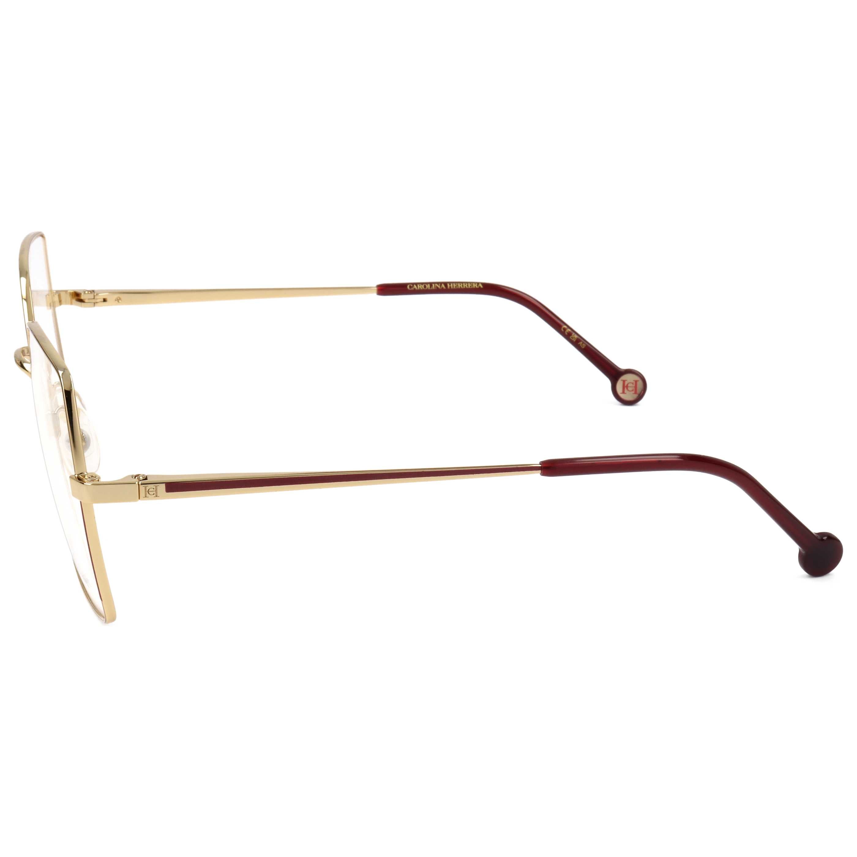 משקפי ראייה Carolina Herrera דגם Her0206 לנשים 55 מ״מ בצבע בורדו זהב