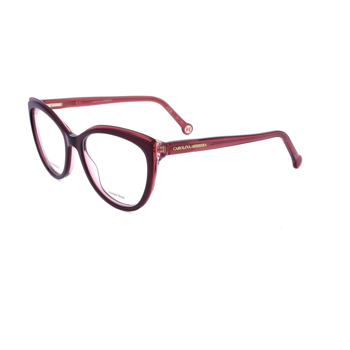 משקפי ראייה Carolina Herrera דגם Her0207 לנשים 53 מ״מ בצבע Burgundy אדום