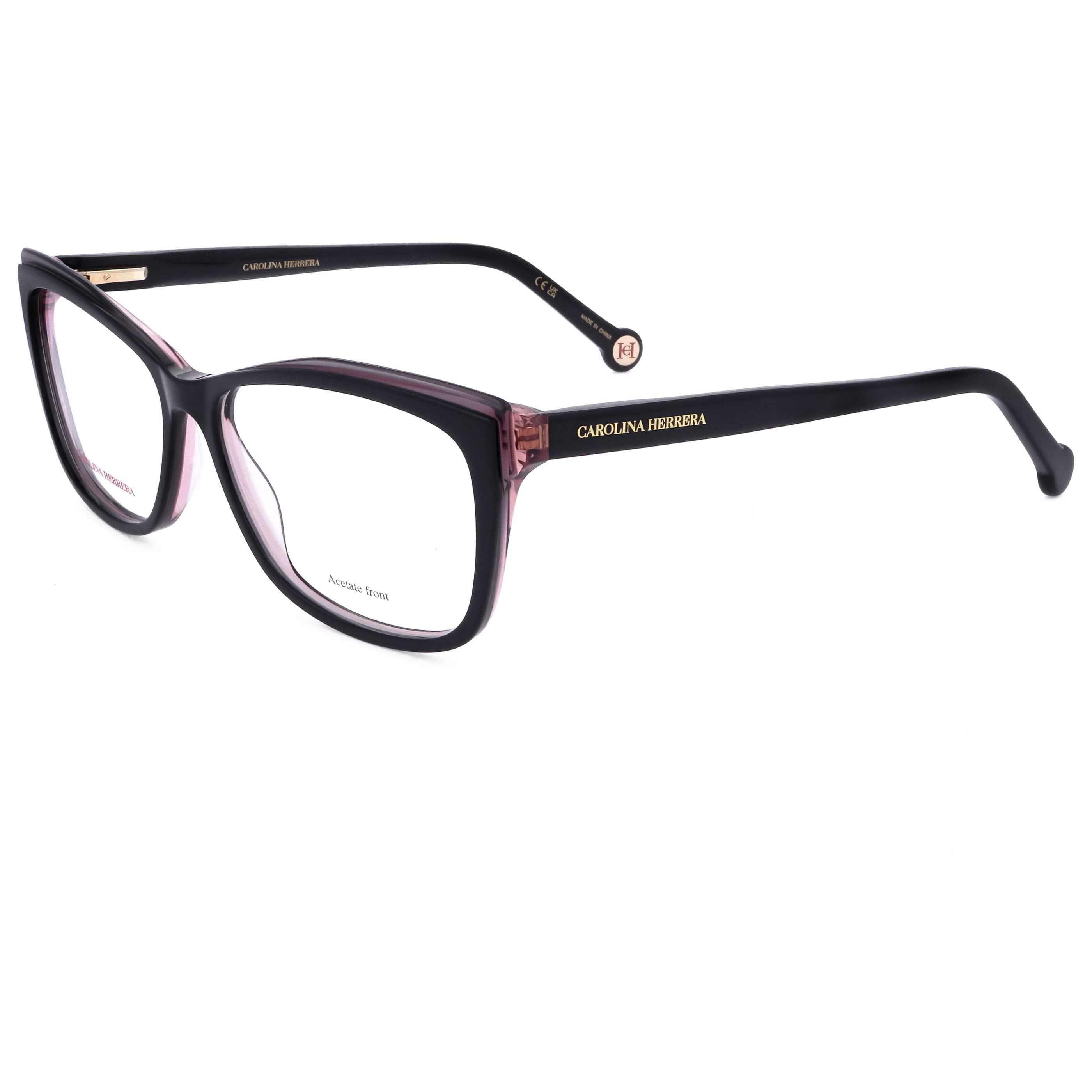 משקפי ראייה Carolina Herrera דגם Her0208 לנשים 55 מ״מ בצבע שחור Nude