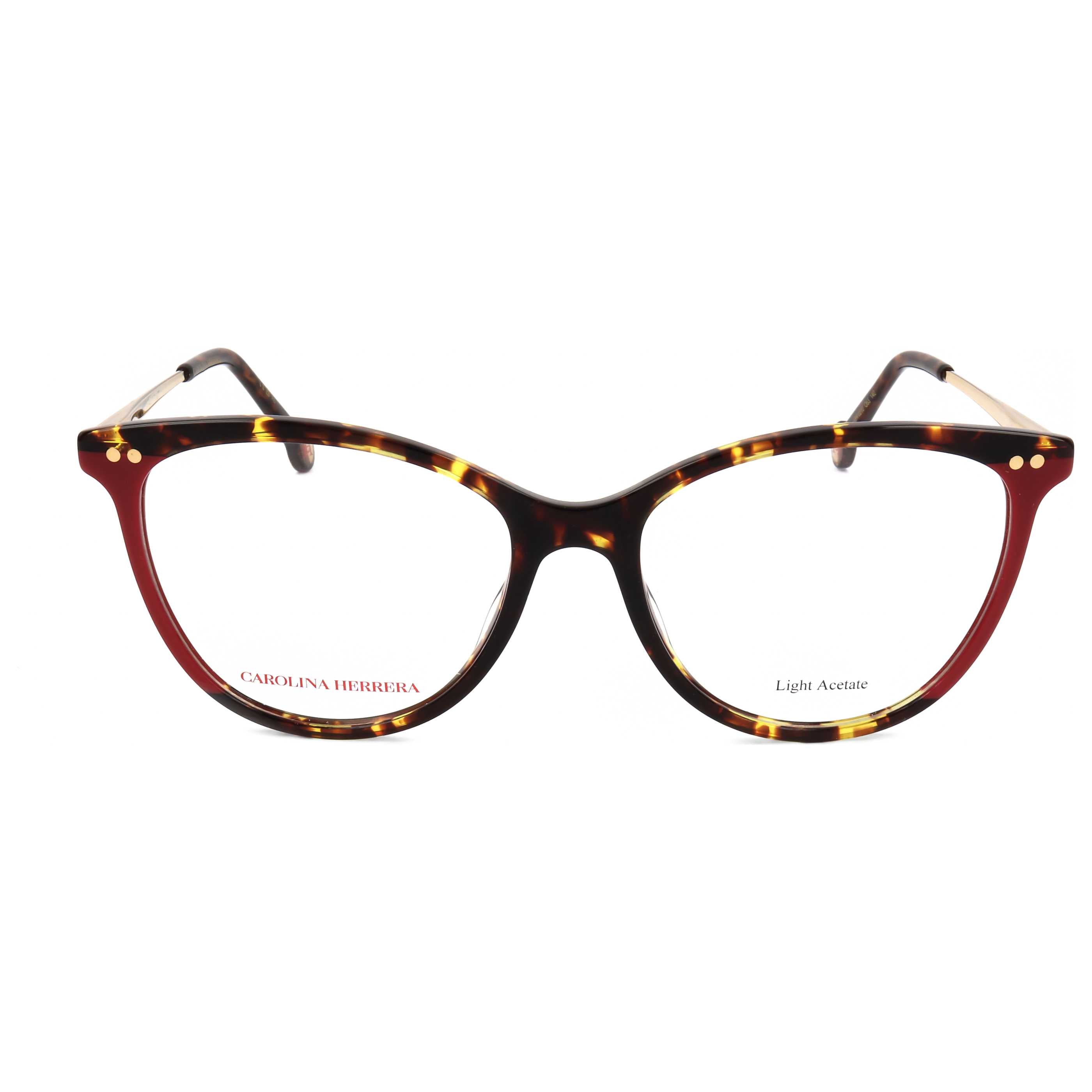 משקפי ראייה Carolina Herrera דגם Her0210 לנשים 52 מ״מ בצבע הוואנה אדום