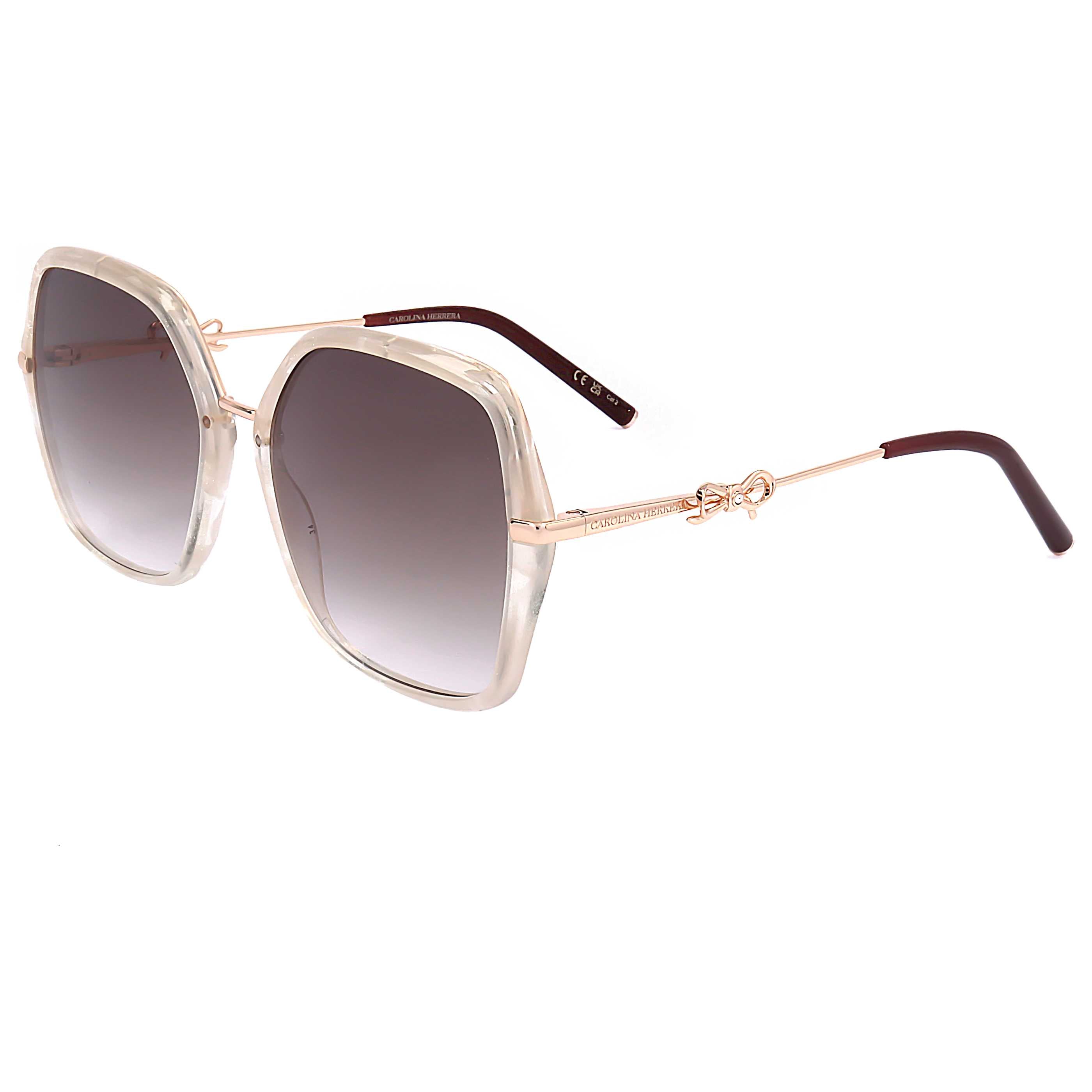 משקפי שמש Carolina Herrera דגם Her0217 לנשים 57 מ״מ בצבע לבן Marble