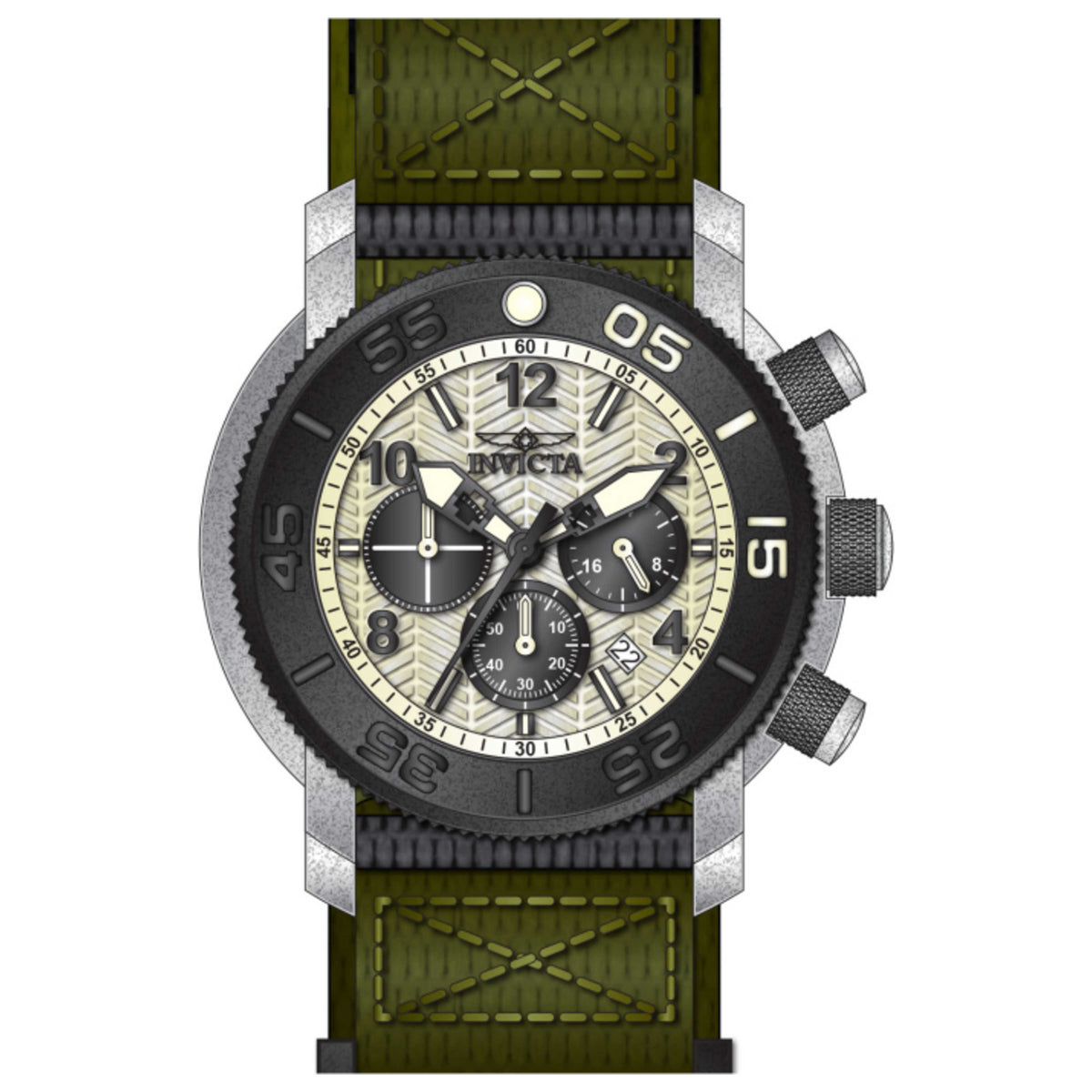 שעון לגבר Coalition Forces של Invicta, קוורץ, 50 מ״מ