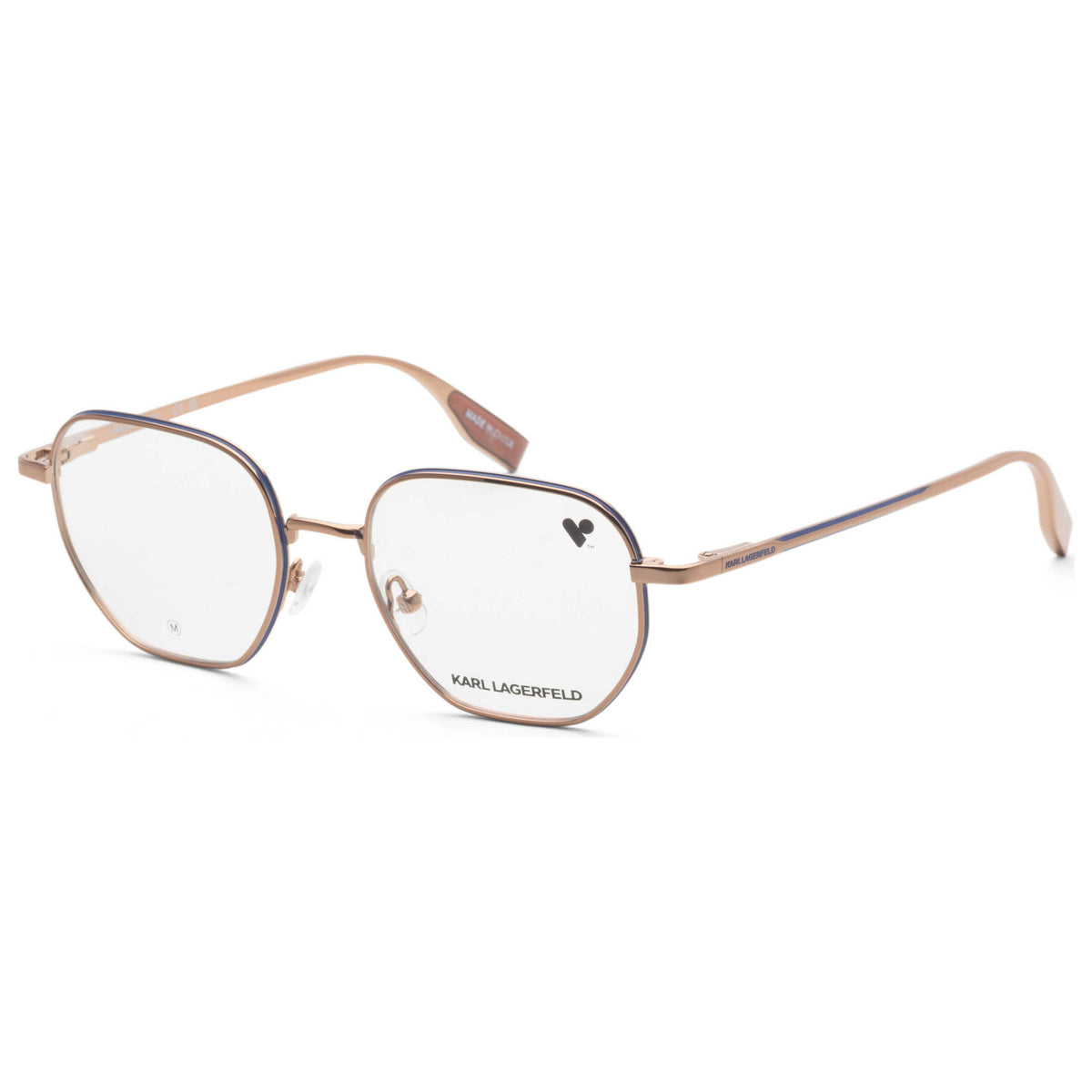 Karl Lagerfeld Men's 50 mm Shiny Amber Gold Eyeglasses KL351-717-50