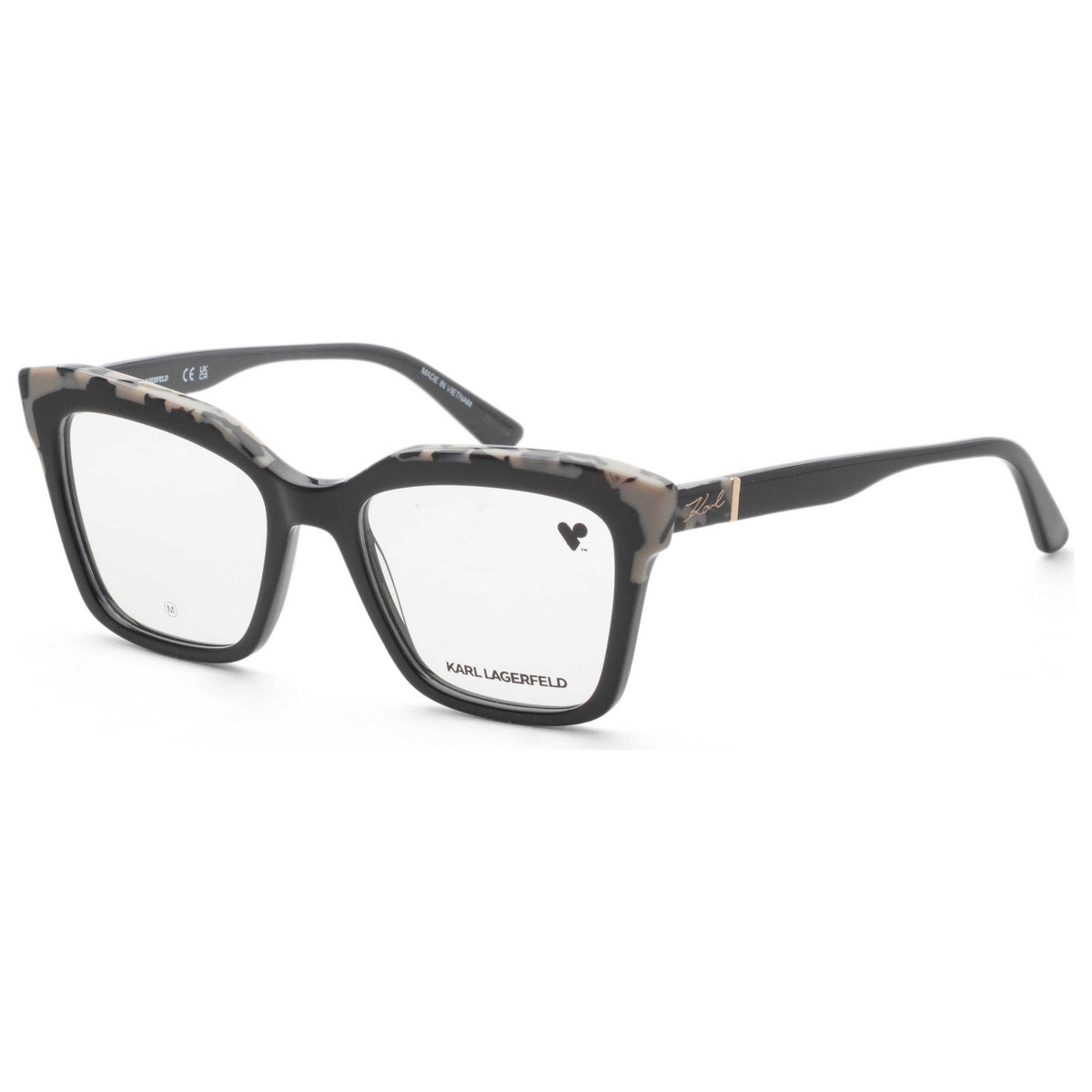 Karl Lagerfeld Women's 52 mm Marble Black Eyeglasses KL6130N-013-52