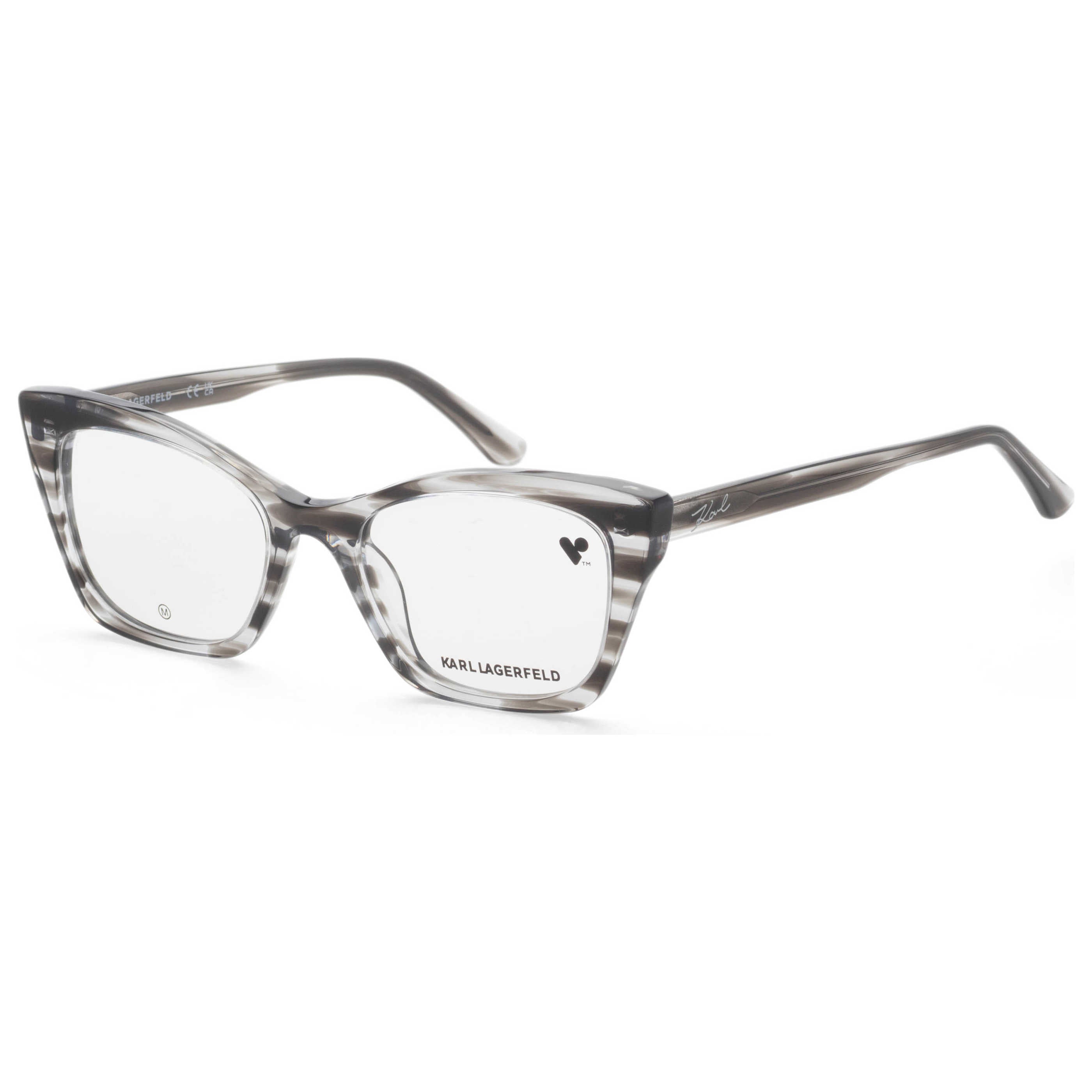 משקפי ראייה Karl Lagerfeld דגם Kl6134 לנשים 52 מ״מ בצבע Striped אפור