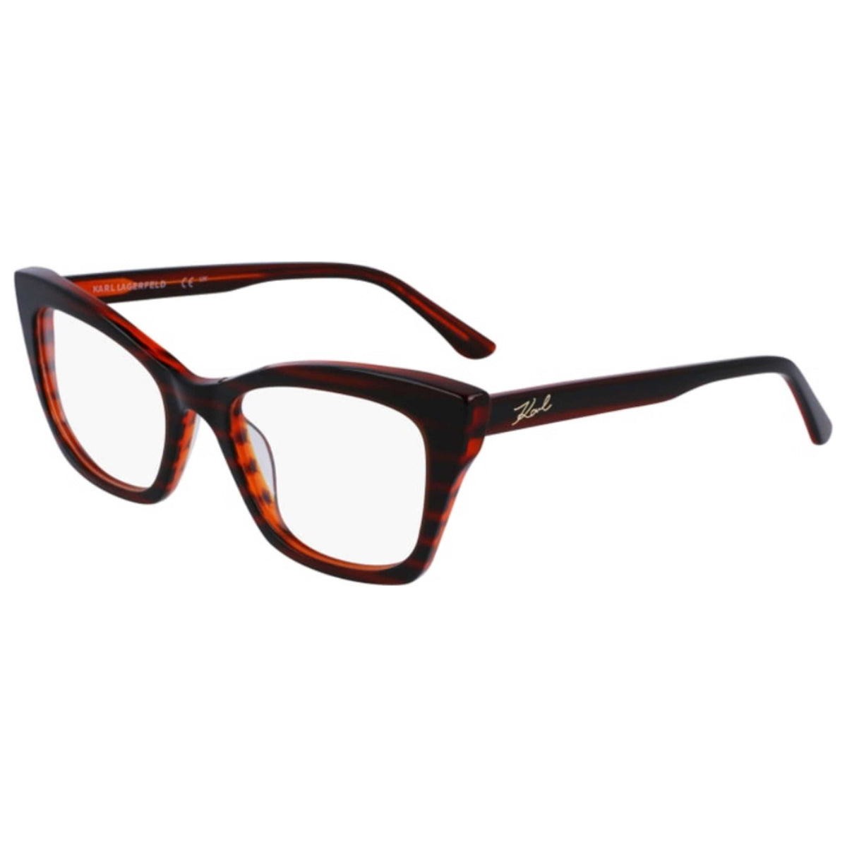 Karl Lagerfeld Women's 52 mm Striped Burnt Eyeglasses KL6134-237-52