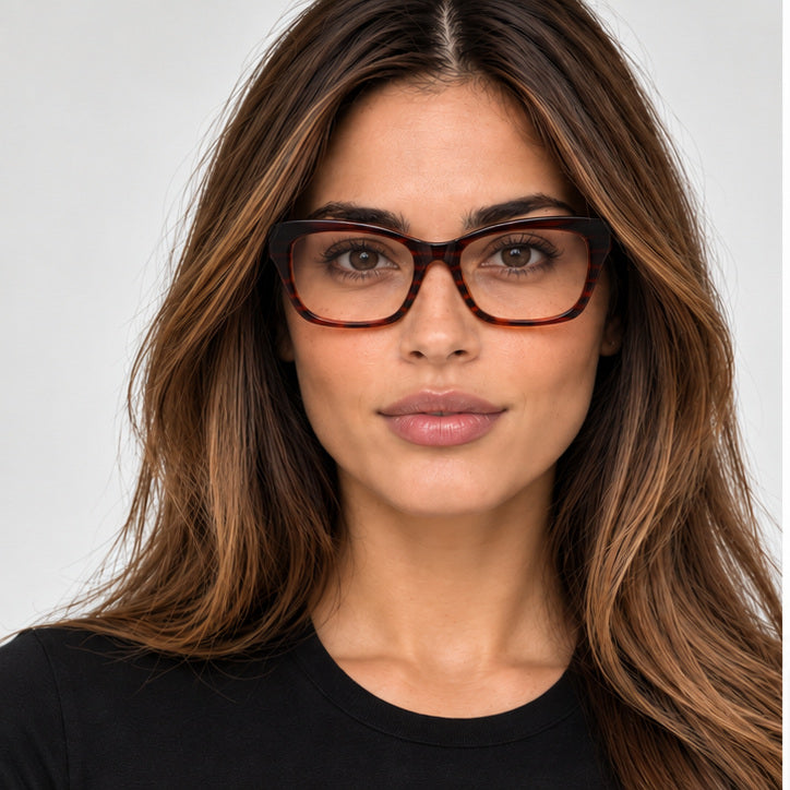 Karl Lagerfeld Women's 52 mm Striped Burnt Eyeglasses KL6134-237-52