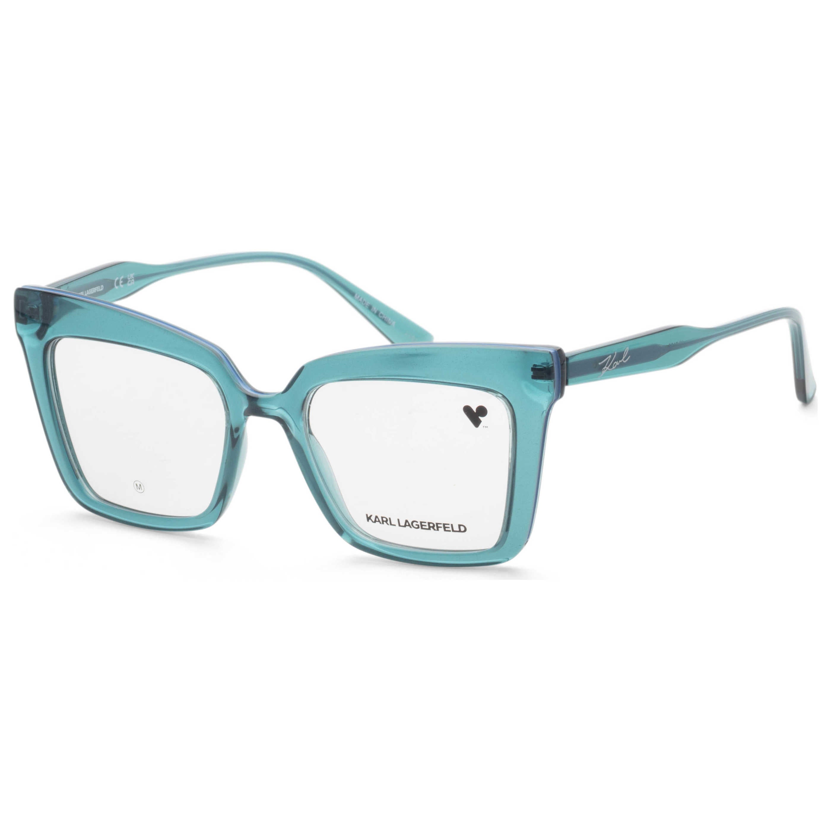 משקפי ראייה Karl Lagerfeld דגם Kl6136 לנשים 51 מ״מ בצבע Petrol Trilayer