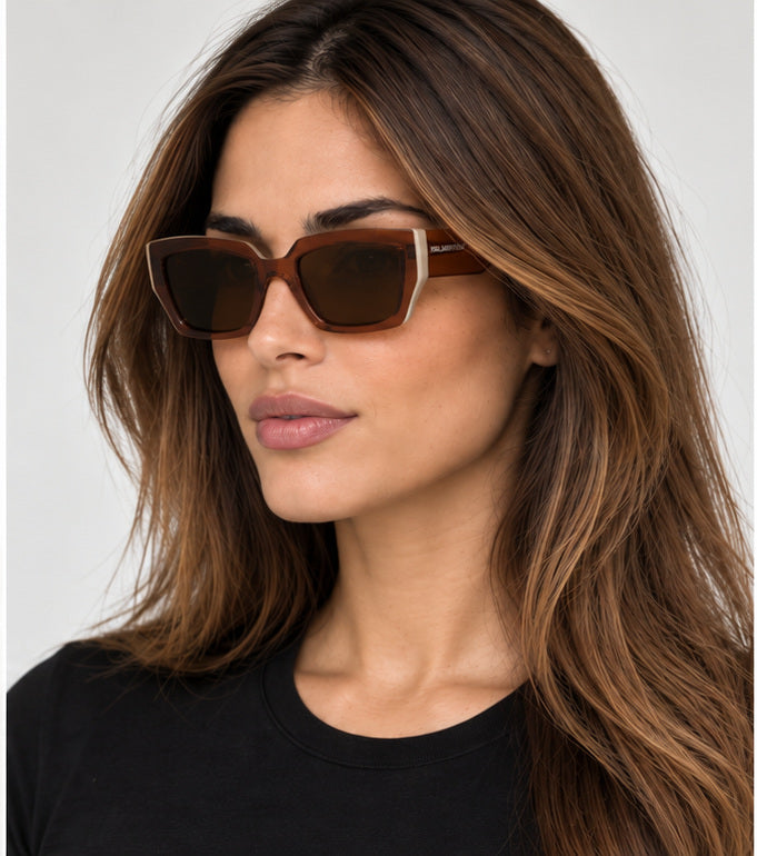 משקפי שמש Karl Lagerfeld דגם KL6143S-246-53 לנשים 52 מ״מ בצבע Antique Rose