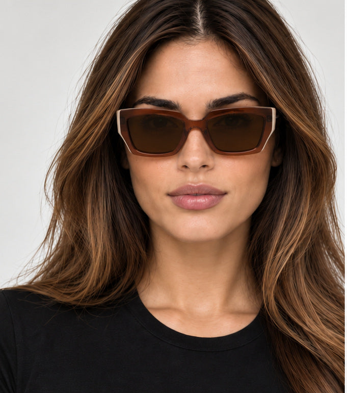 משקפי שמש Karl Lagerfeld דגם KL6143S-246-53 לנשים 52 מ״מ בצבע Antique Rose