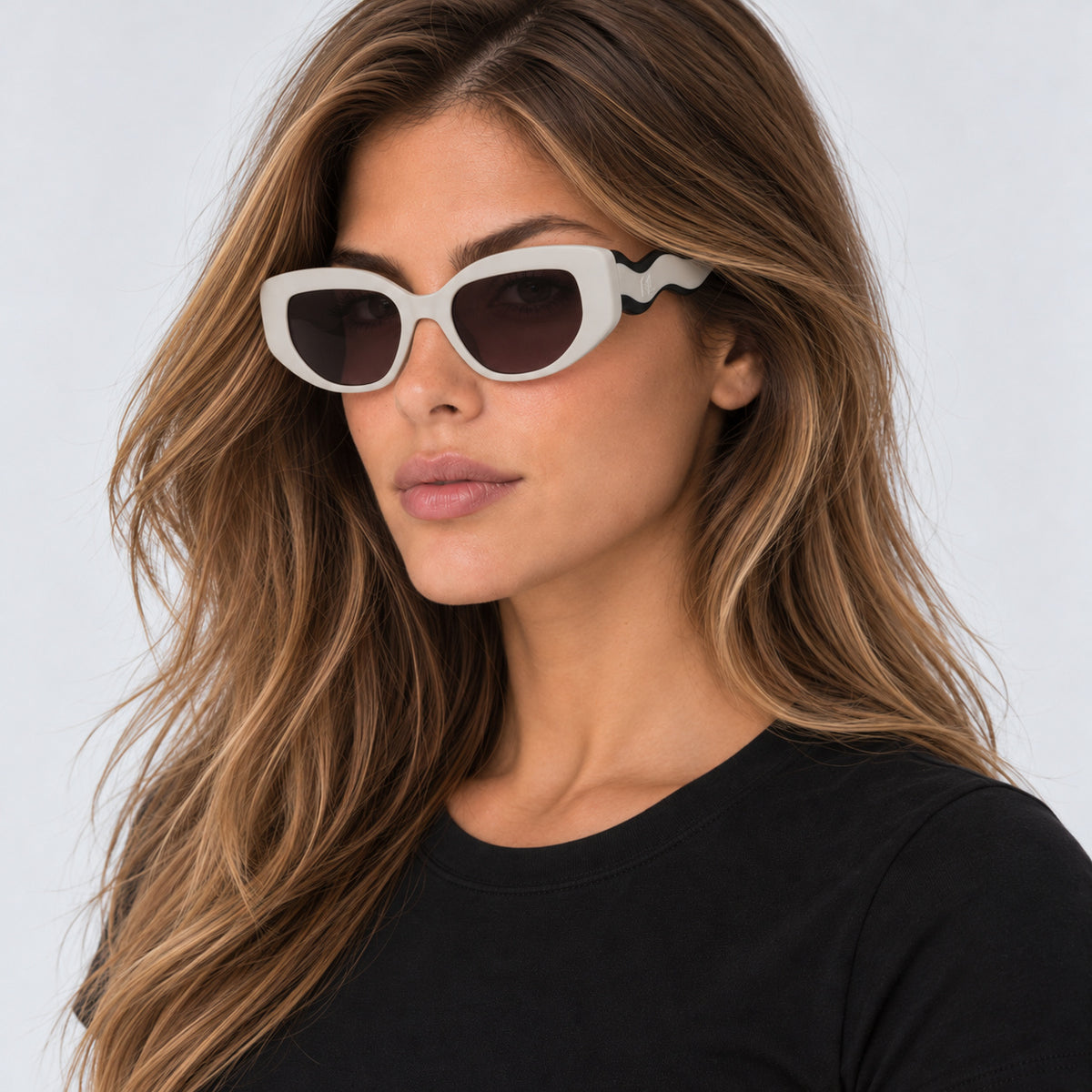 Karl Lagerfeld Women's 53 mm Matte White Sunglasses KL6144S-101